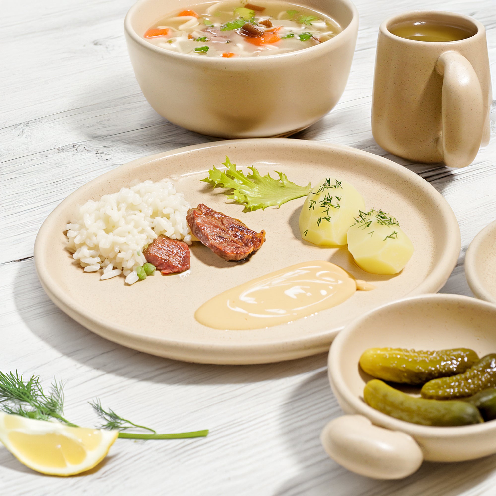 Asian Zen ceramic plate from BEACON, featuring a minimalist design, white glaze, and traditional Asian-inspired patterns.