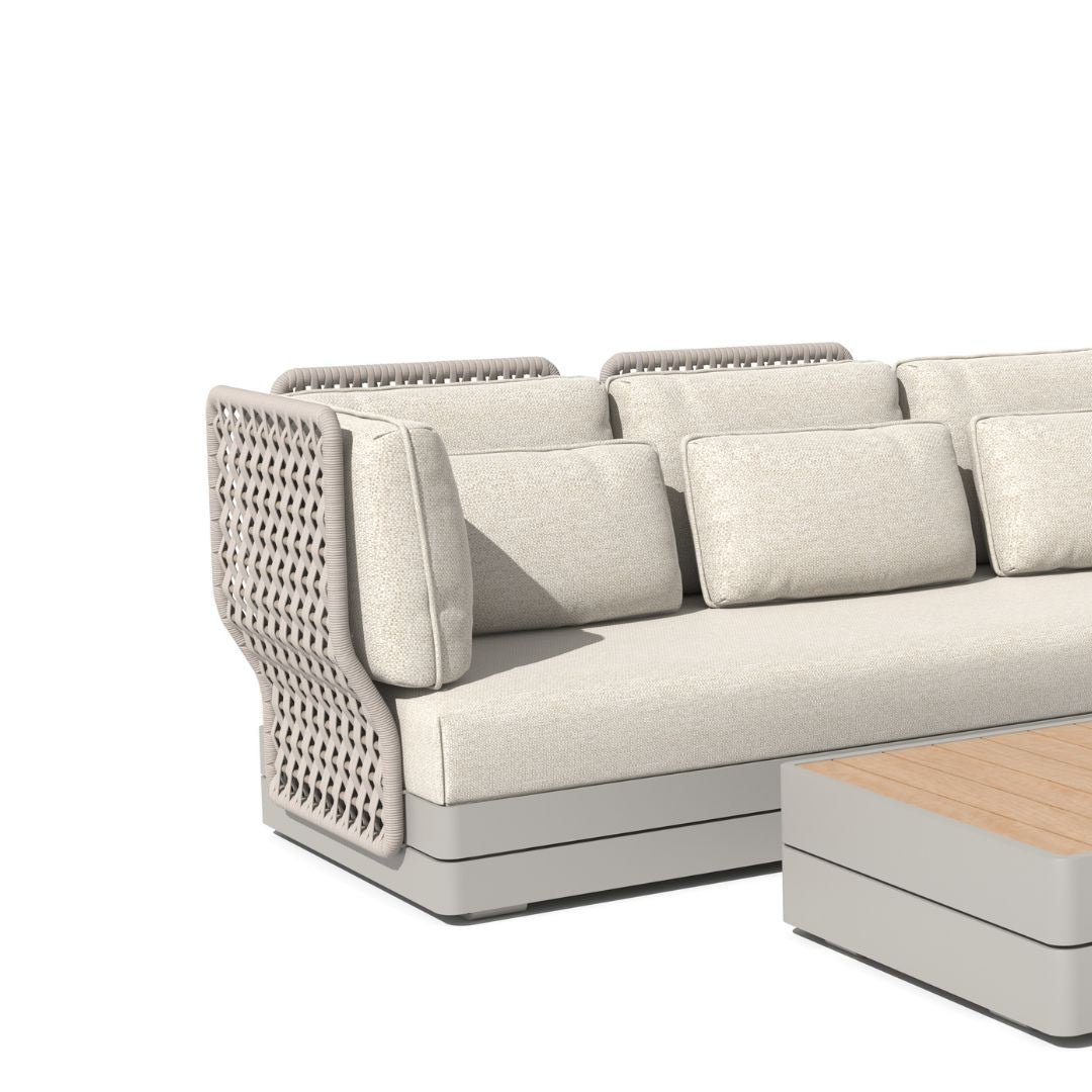 Attal Alu Rope Sofa Set And Center And Side Table SYN-SCST01 -  Outdoor Sofas - ebarza Furniture UAE | Shop Modern Furniture in Abu Dhabi & Dubai - مفروشات ايبازرا في الامارات | تسوق اثاث عصري وديكورات مميزة في دبي وابوظبي