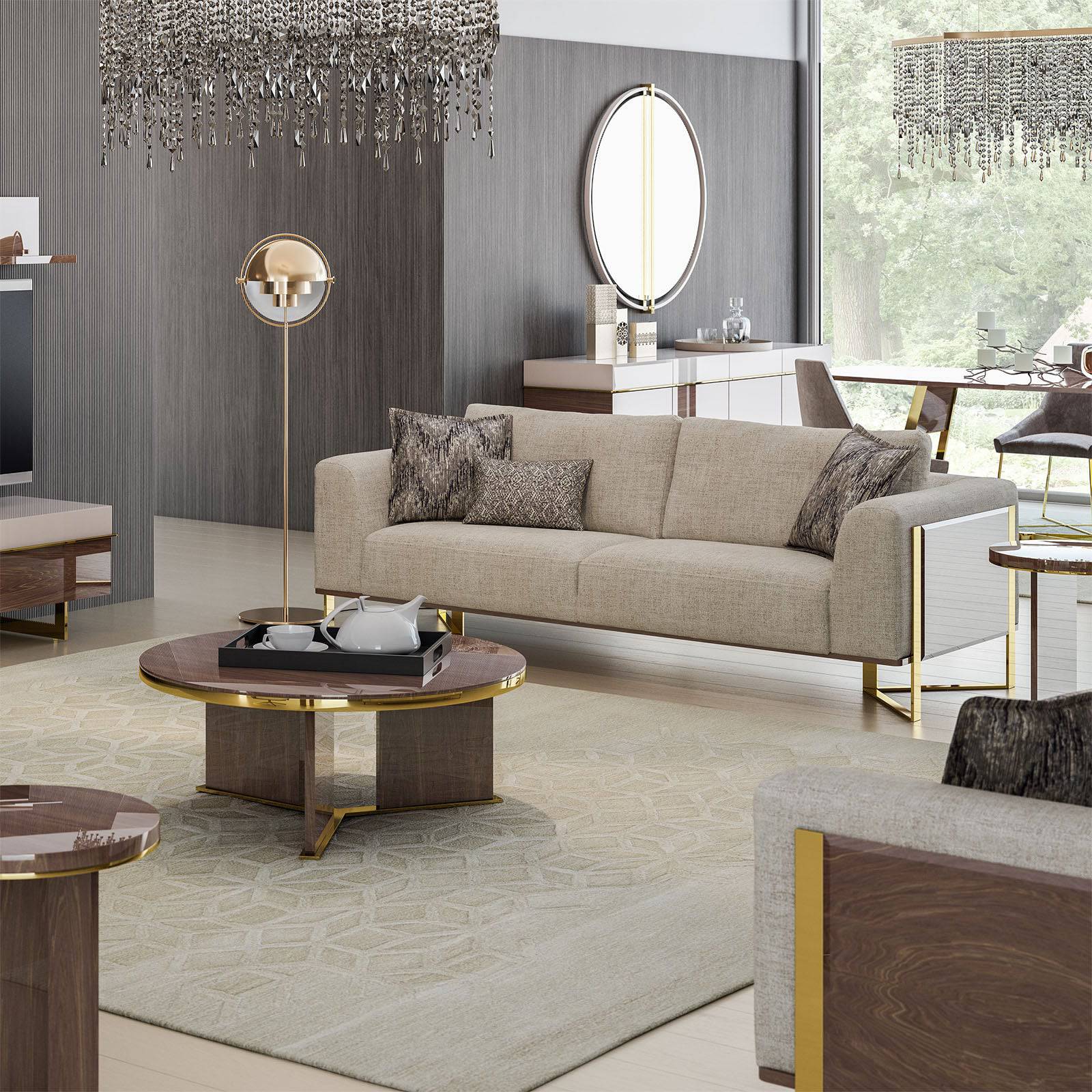 Aura 3 Seater Sofa Aura001-Sofa -  Sofas | أريكه أورا - ebarza Furniture UAE | Shop Modern Furniture in Abu Dhabi & Dubai - مفروشات ايبازرا في الامارات | تسوق اثاث عصري وديكورات مميزة في دبي وابوظبي
