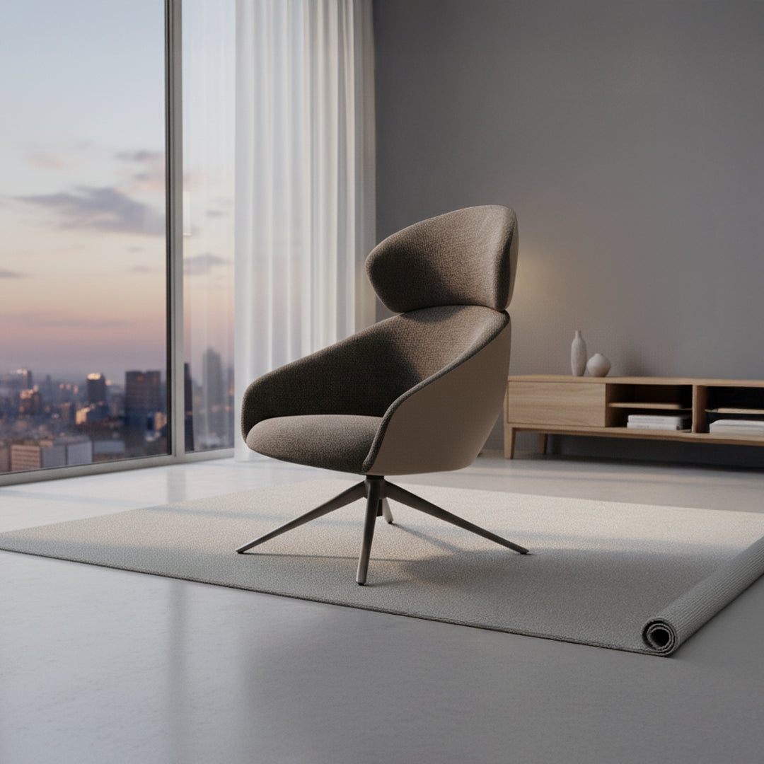 BEACON WZDDG Aureva lounge chair H4SM-2, modern armchair with cushioned seat and sleek design, perfect for living rooms or offices.