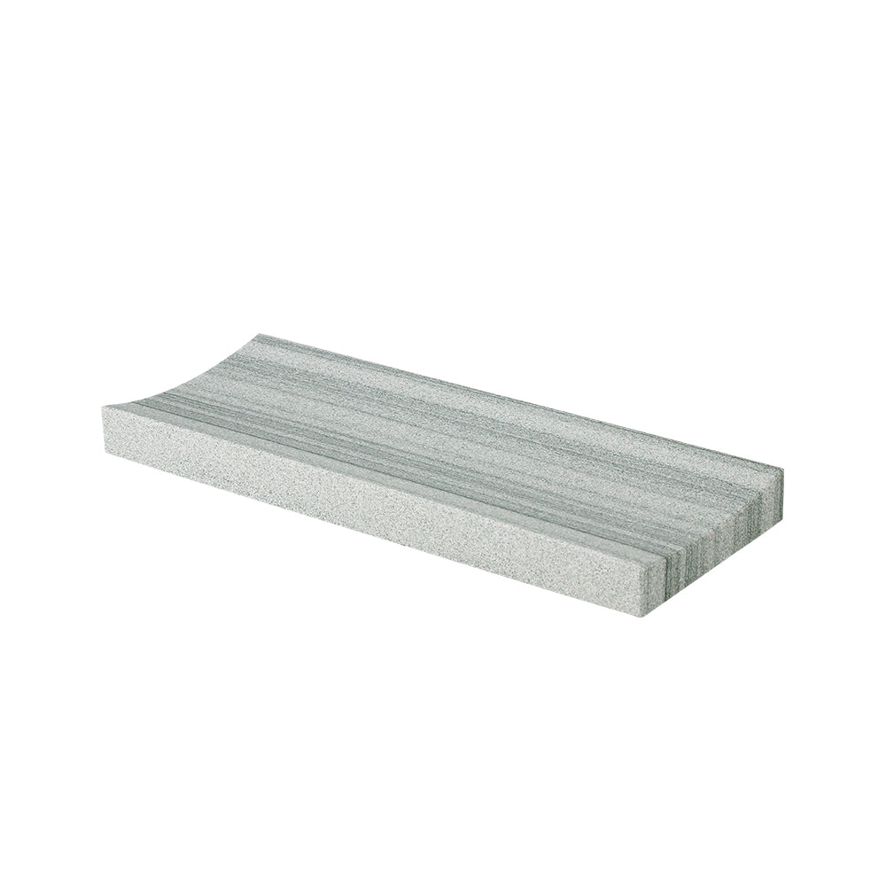 Australian Gray Marble Towel Tray by BEACON, showcasing a sleek, rectangular marble tray perfect for bathroom or spa use.