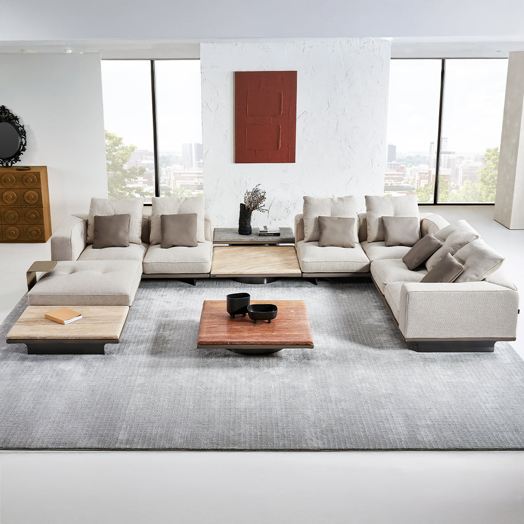 Avenor 2-seater modular sofa with left armrest by BEACON, featuring modern design and comfortable seating.