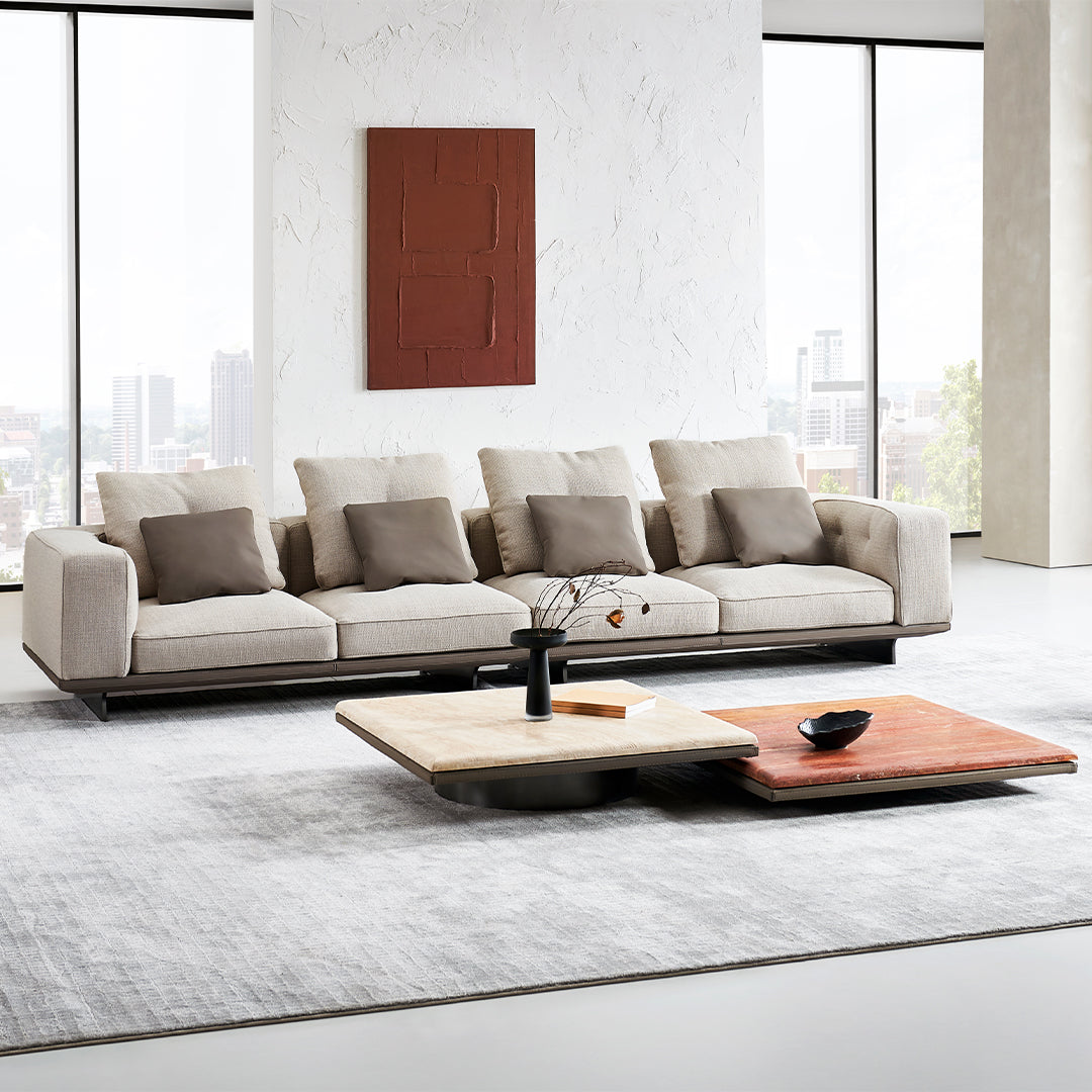 Avenor 2-seater modular sofa with left armrest by BEACON, featuring contemporary design and plush fabric upholstery.