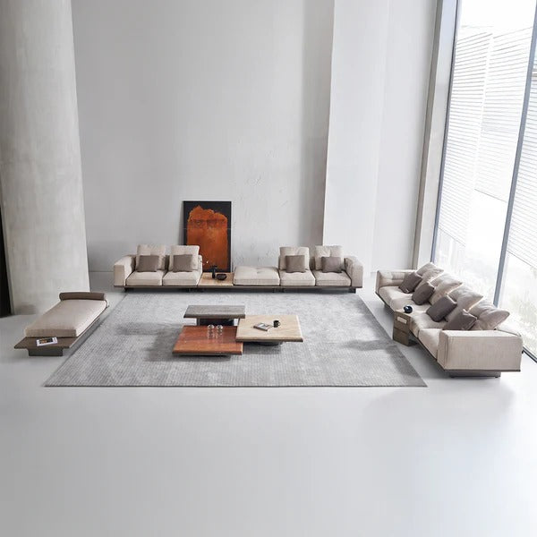 Avenor 5 Seater Sofa with Side Table - SF091-5S -  Sofas - ebarza Furniture UAE | Shop Modern Furniture in Abu Dhabi & Dubai - مفروشات ايبازرا في الامارات | تسوق اثاث عصري وديكورات مميزة في دبي وابوظبي