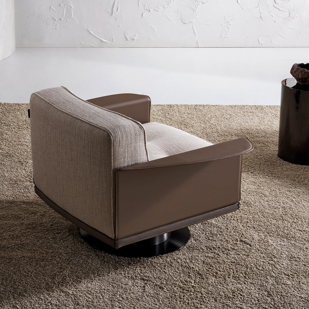 BEACON Avenor armchair D-LC091/SF091 with plush upholstery and modern design, shown in a cozy living room setting.