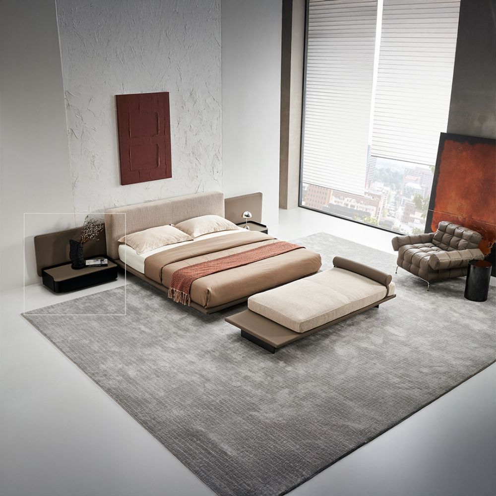 Avenor bedside table from BEACON with a sleek wood finish and a single drawer, designed for bedroom storage and decor.