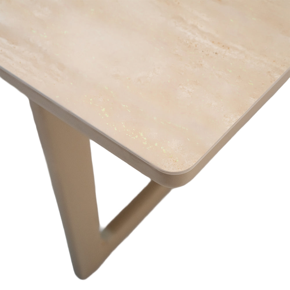 BAGEL RECTANGULAR DINING TABLE WITH CERAMIC TOP (U-SHAPED LEGS) KT8602G27CER -  Outdoor Tables - ebarza Furniture UAE | Shop Modern Furniture in Abu Dhabi & Dubai - مفروشات ايبازرا في الامارات | تسوق اثاث عصري وديكورات مميزة في دبي وابوظبي