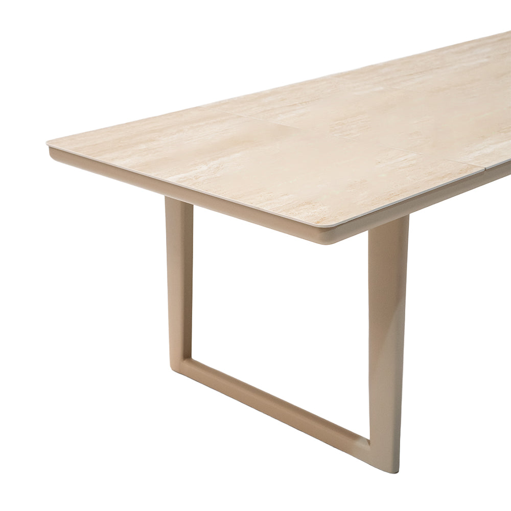BAGEL RECTANGULAR DINING TABLE WITH CERAMIC TOP (U-SHAPED LEGS) KT8602G27CER -  Outdoor Tables - ebarza Furniture UAE | Shop Modern Furniture in Abu Dhabi & Dubai - مفروشات ايبازرا في الامارات | تسوق اثاث عصري وديكورات مميزة في دبي وابوظبي