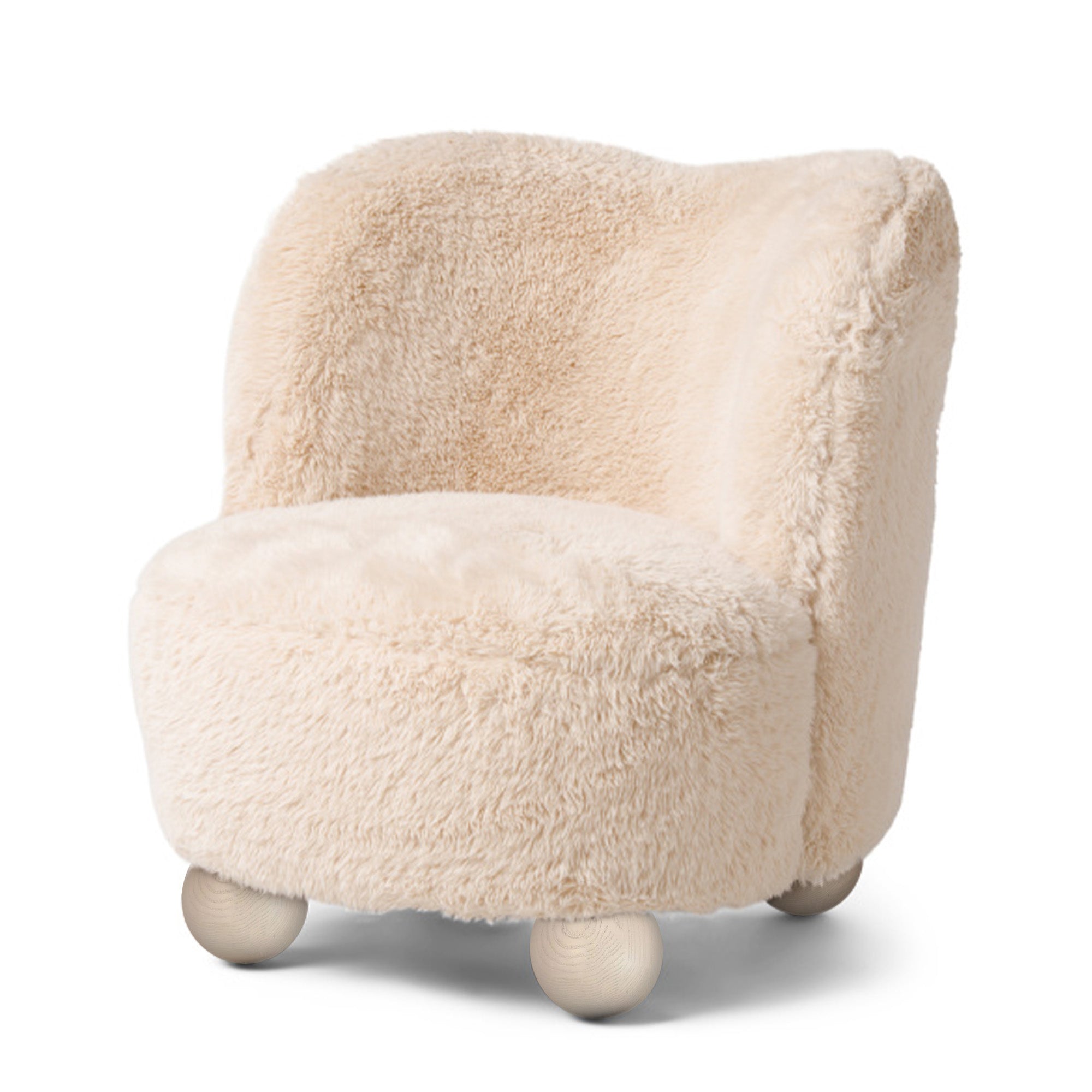 Ivory ball-foot accent chair by Sagebrook Home, showcasing a stylish armchair with unique round feet and plush upholstery.