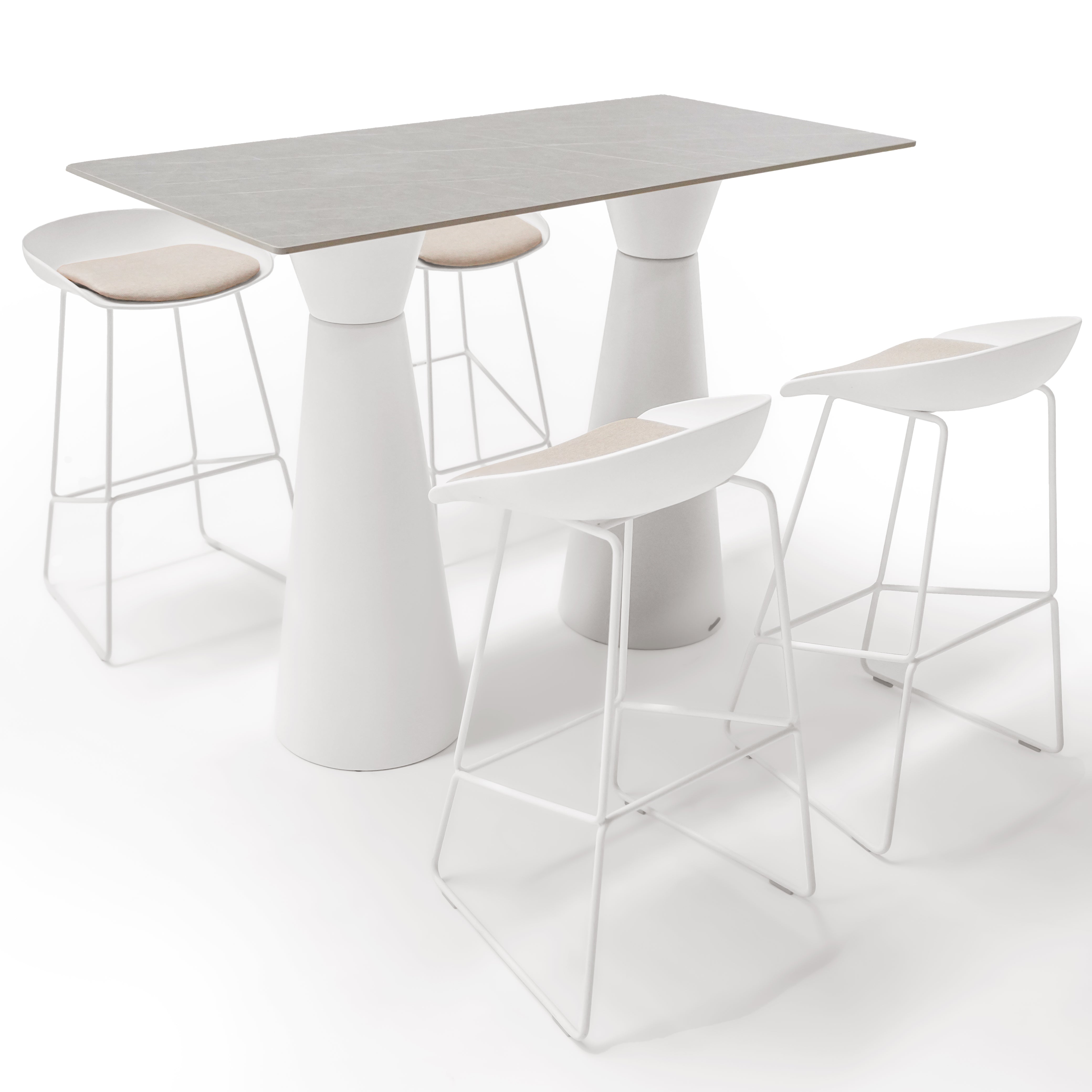 Bar Table Base 105cm 60BTB-White -  Table bases - ebarza Furniture UAE | Shop Modern Furniture in Abu Dhabi & Dubai - مفروشات ايبازرا في الامارات | تسوق اثاث عصري وديكورات مميزة في دبي وابوظبي