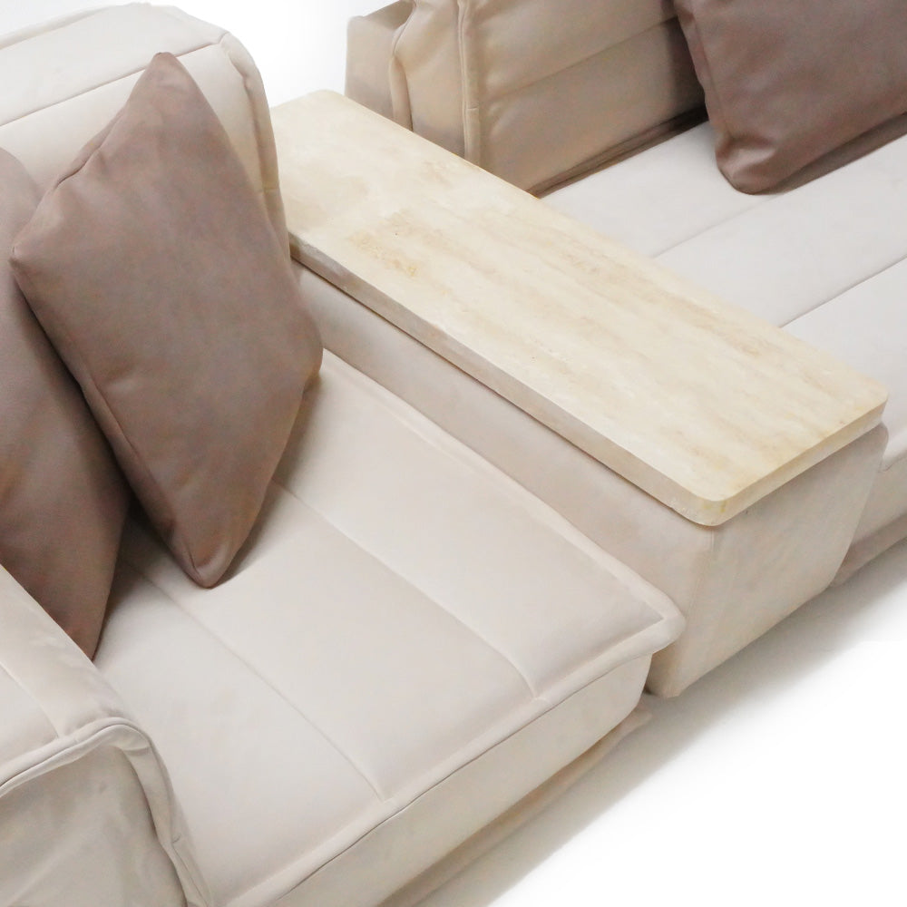 BEACON Baxter side coffee table unit SF081 with sleek design, placed beside a sofa in a modern living room setting.