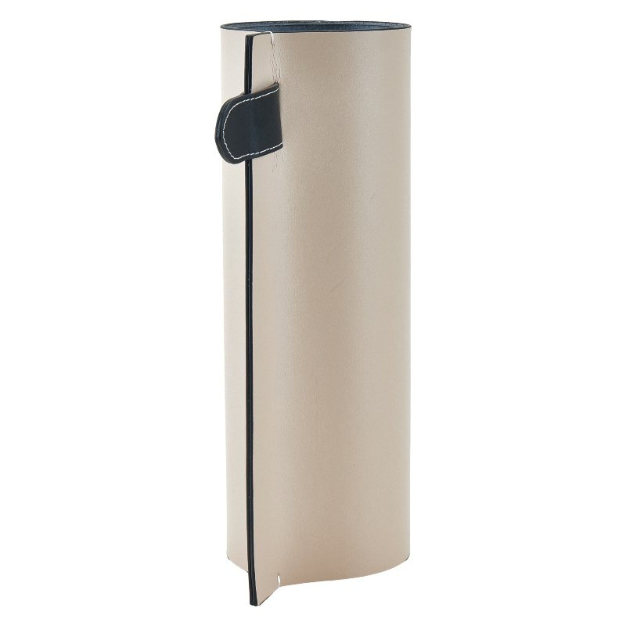 Beige flower vase by Beacon with a tall, cylindrical design, perfect for displaying fresh or artificial flowers.