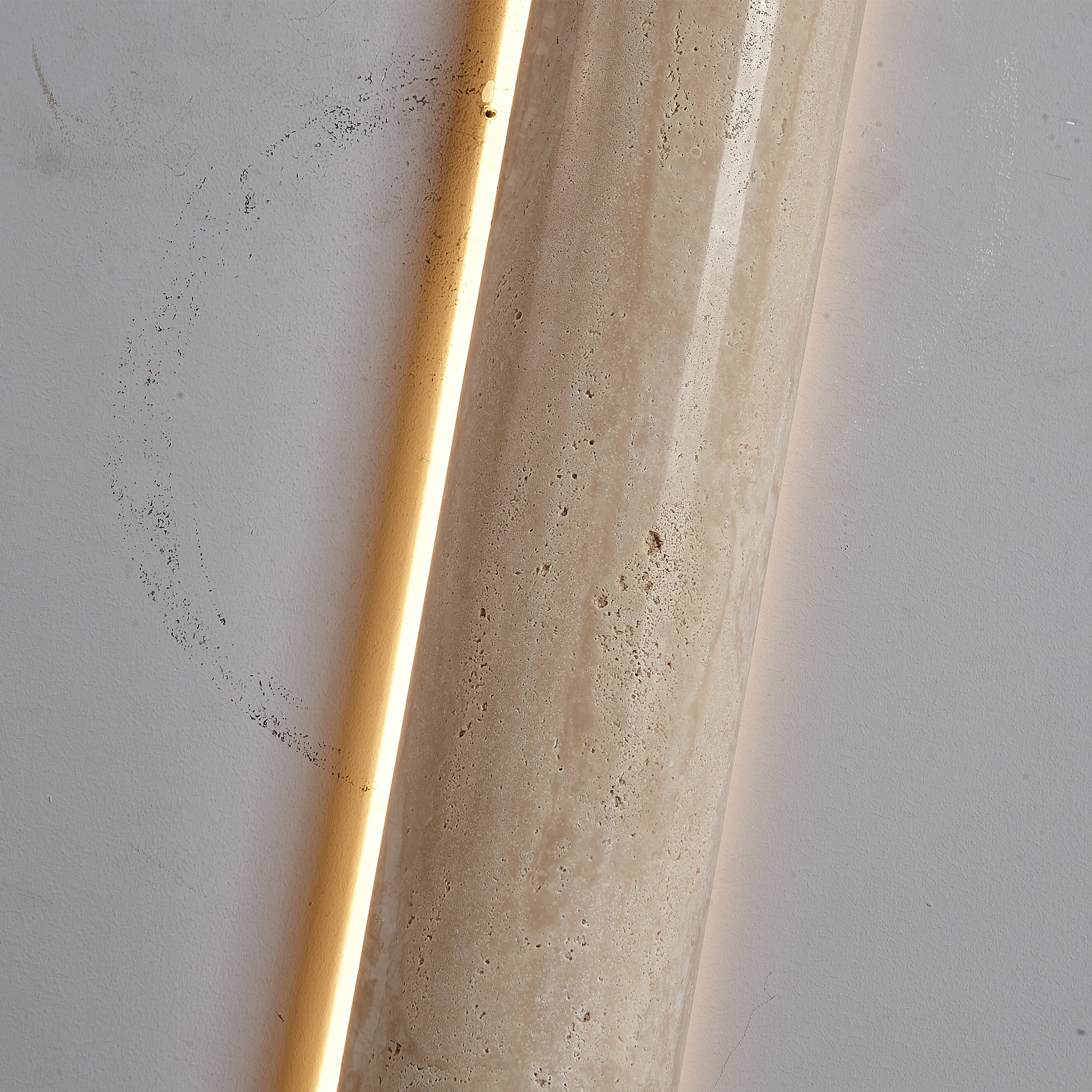 Beige Natural Travertine Marble  Wall Lamp 60008-4W -  Wall Lamps - ebarza Furniture UAE | Shop Modern Furniture in Abu Dhabi & Dubai - مفروشات ايبازرا في الامارات | تسوق اثاث عصري وديكورات مميزة في دبي وابوظبي