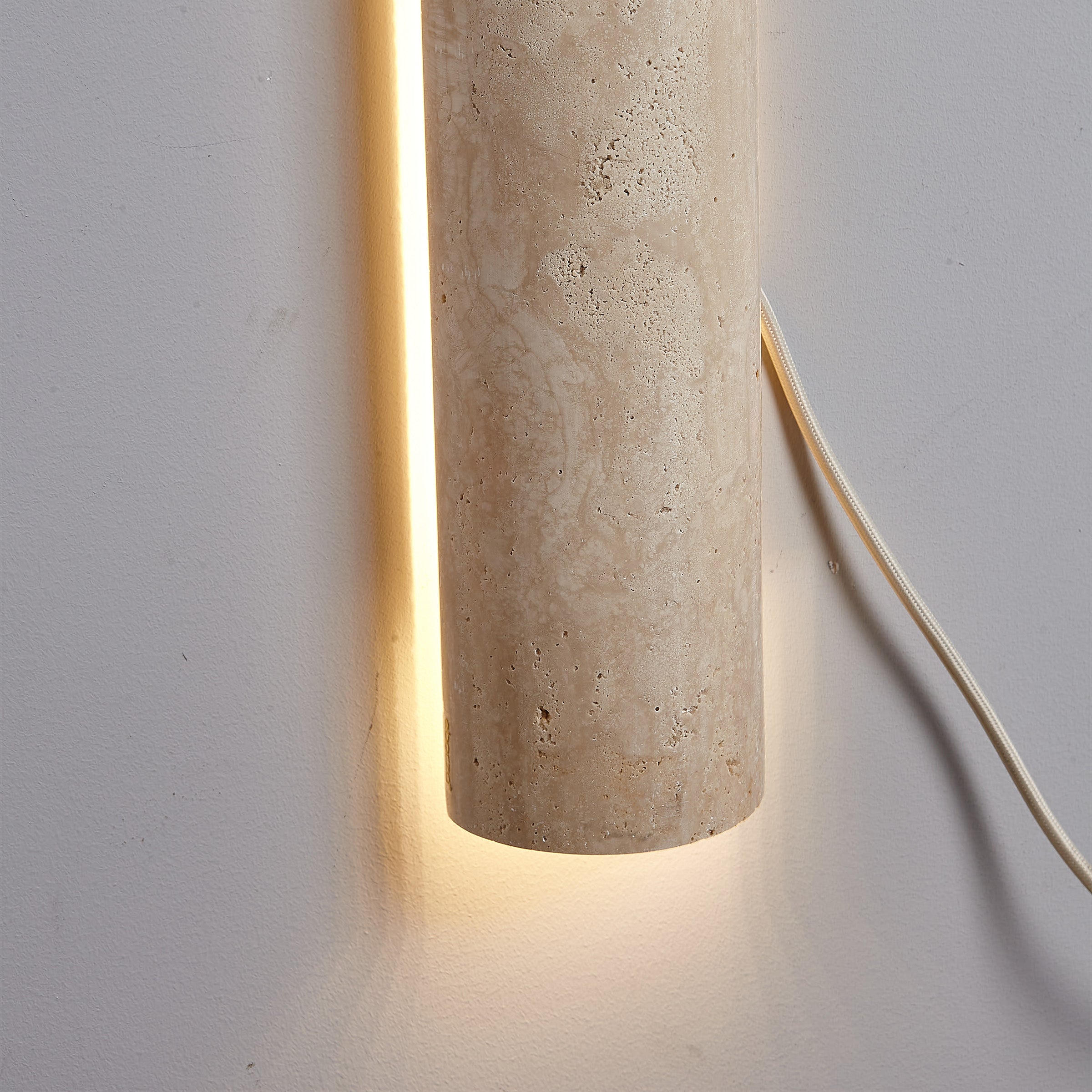 Beige Natural Travertine Marble  Wall Lamp 60008-4W -  Wall Lamps - ebarza Furniture UAE | Shop Modern Furniture in Abu Dhabi & Dubai - مفروشات ايبازرا في الامارات | تسوق اثاث عصري وديكورات مميزة في دبي وابوظبي