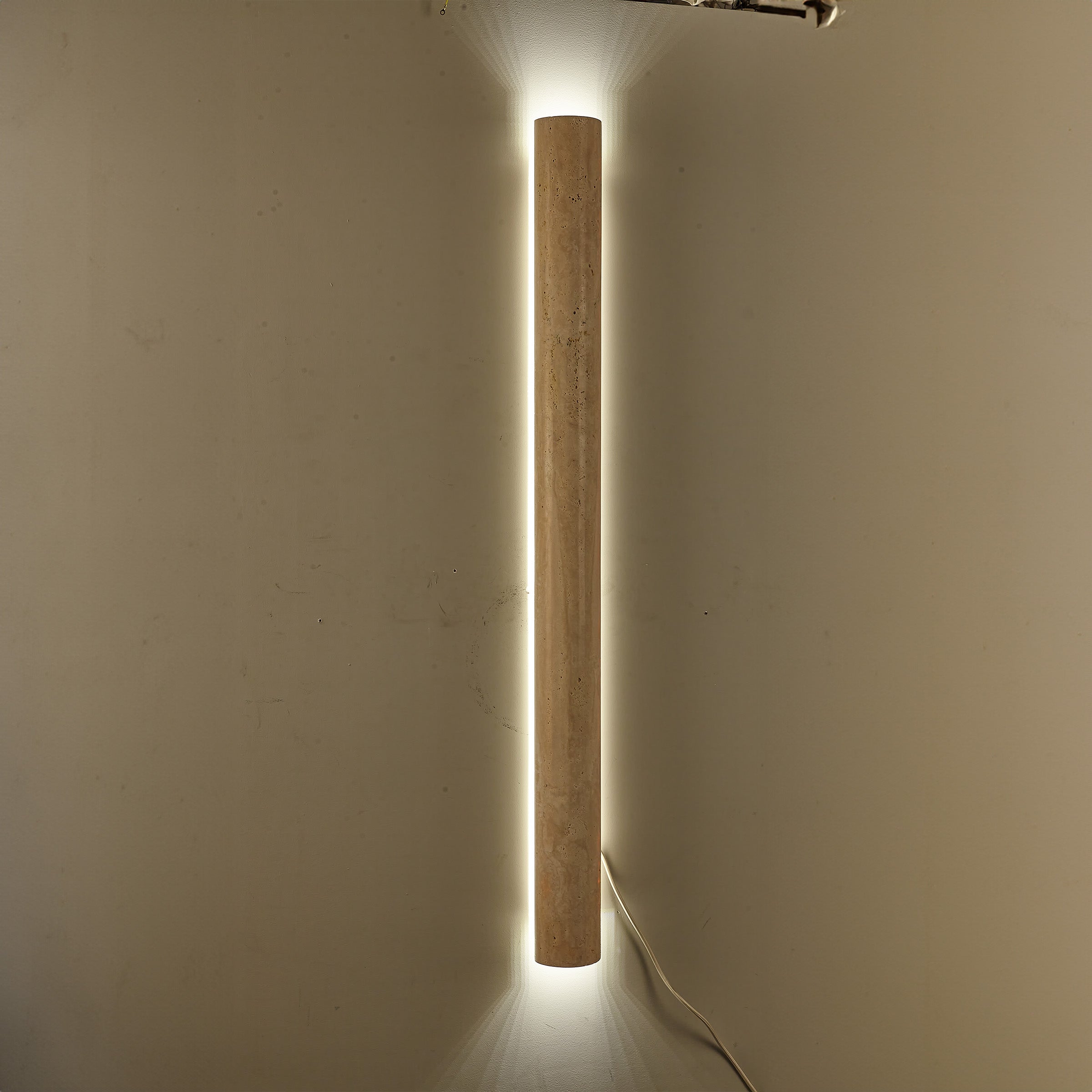 Beige Natural Travertine Marble  Wall Lamp 60008-4W -  Wall Lamps - ebarza Furniture UAE | Shop Modern Furniture in Abu Dhabi & Dubai - مفروشات ايبازرا في الامارات | تسوق اثاث عصري وديكورات مميزة في دبي وابوظبي