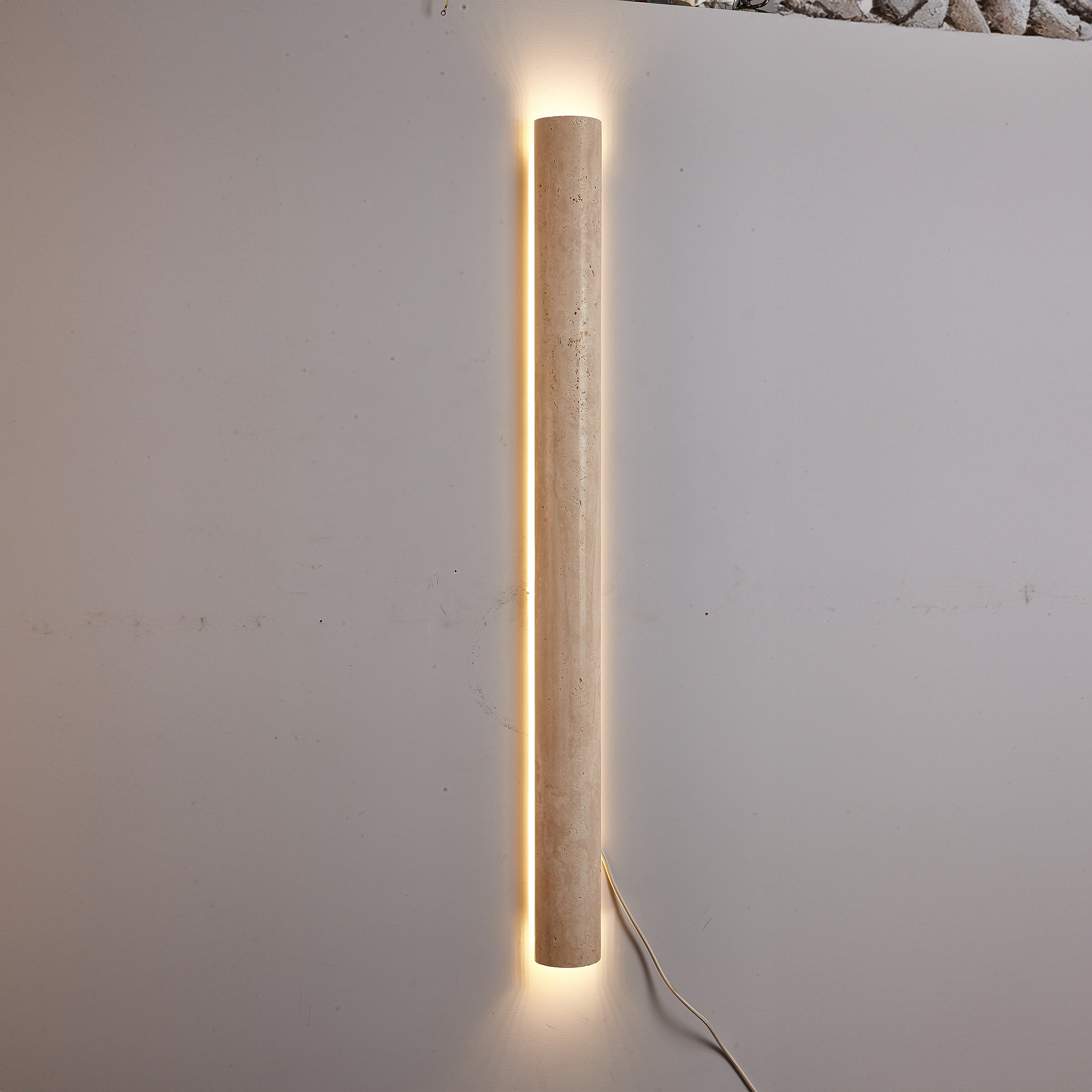 Beige Natural Travertine Marble  Wall Lamp 60008-4W -  Wall Lamps - ebarza Furniture UAE | Shop Modern Furniture in Abu Dhabi & Dubai - مفروشات ايبازرا في الامارات | تسوق اثاث عصري وديكورات مميزة في دبي وابوظبي