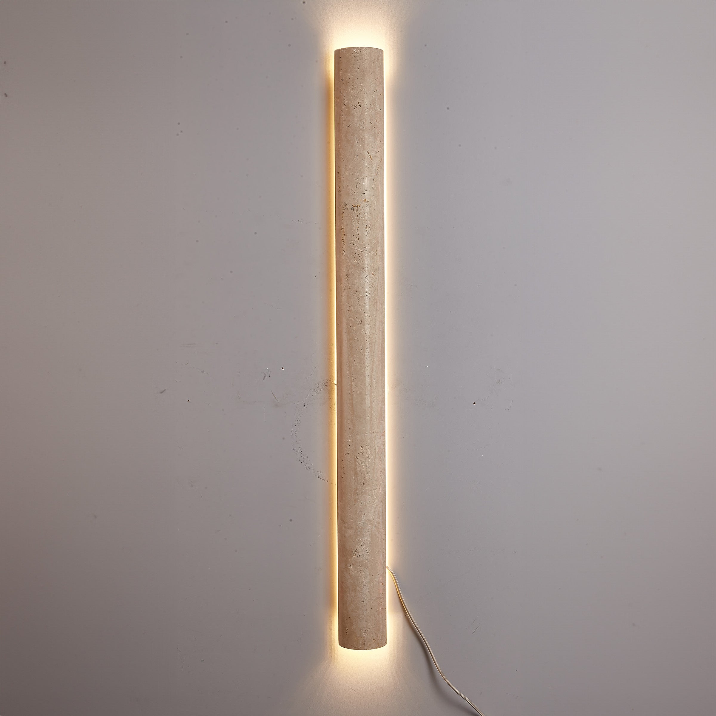 Beige Natural Travertine Marble  Wall Lamp 60008-4W -  Wall Lamps - ebarza Furniture UAE | Shop Modern Furniture in Abu Dhabi & Dubai - مفروشات ايبازرا في الامارات | تسوق اثاث عصري وديكورات مميزة في دبي وابوظبي