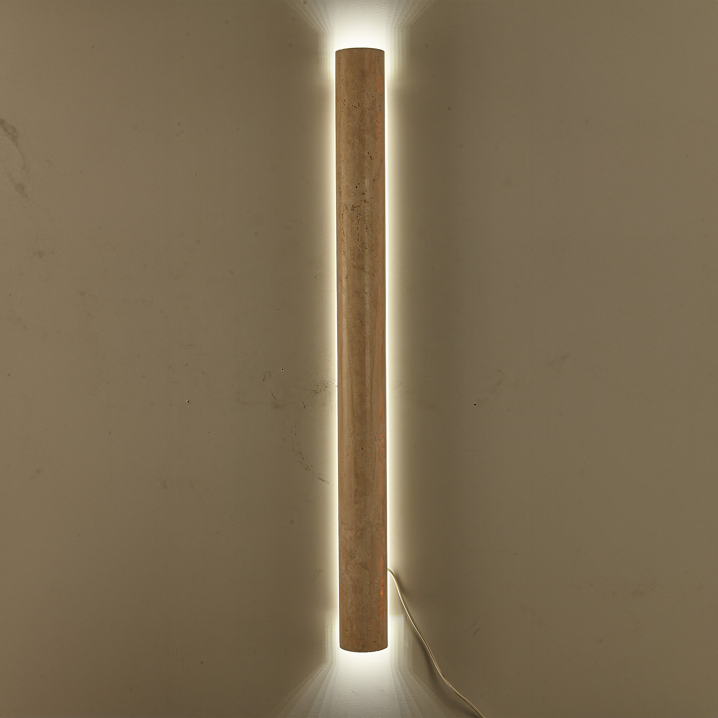 Beige Natural Travertine Marble  Wall Lamp 60008-4W -  Wall Lamps - ebarza Furniture UAE | Shop Modern Furniture in Abu Dhabi & Dubai - مفروشات ايبازرا في الامارات | تسوق اثاث عصري وديكورات مميزة في دبي وابوظبي