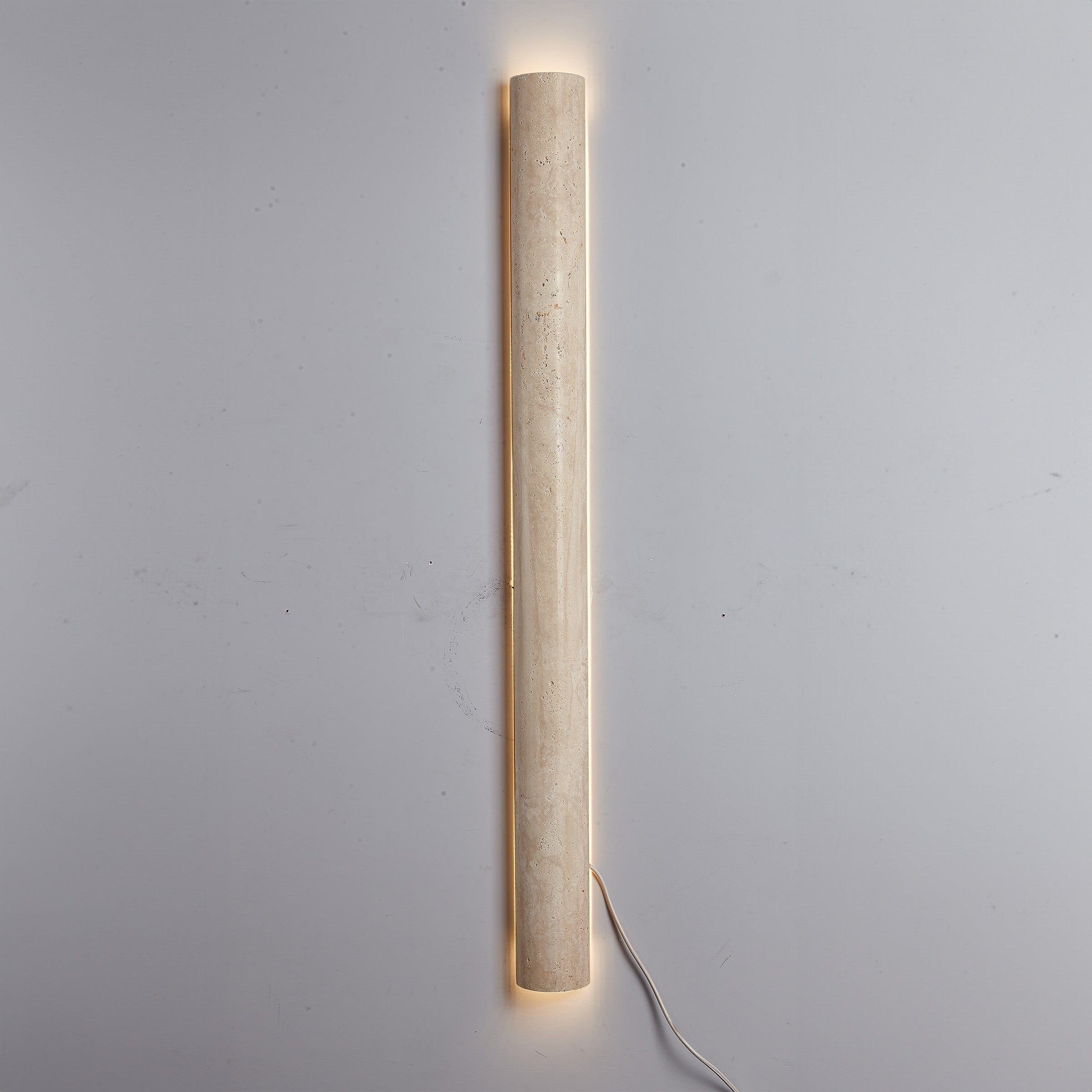 Beige Natural Travertine Marble  Wall Lamp 60008-4W -  Wall Lamps - ebarza Furniture UAE | Shop Modern Furniture in Abu Dhabi & Dubai - مفروشات ايبازرا في الامارات | تسوق اثاث عصري وديكورات مميزة في دبي وابوظبي