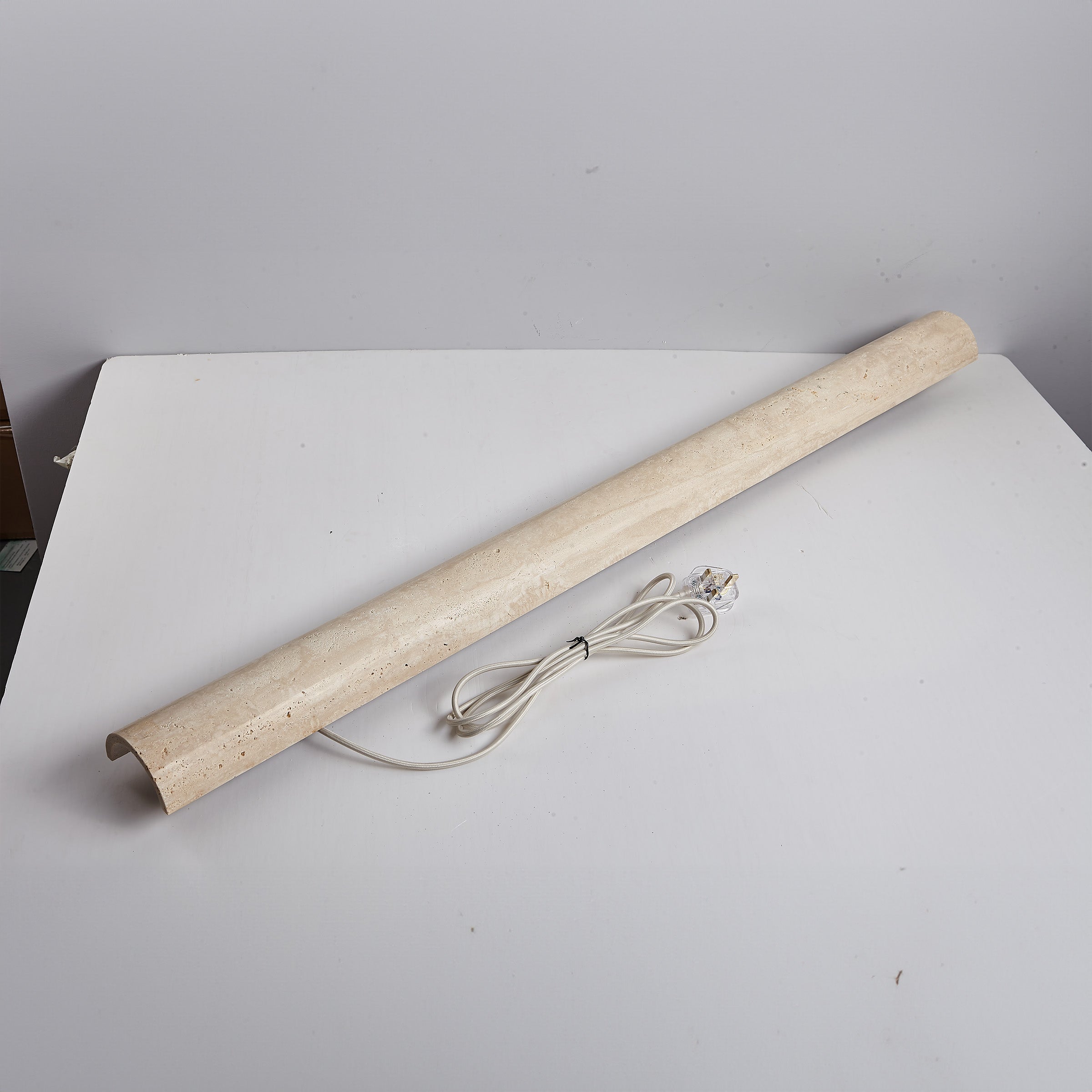 Beige Natural Travertine Marble  Wall Lamp 60008-4W -  Wall Lamps - ebarza Furniture UAE | Shop Modern Furniture in Abu Dhabi & Dubai - مفروشات ايبازرا في الامارات | تسوق اثاث عصري وديكورات مميزة في دبي وابوظبي
