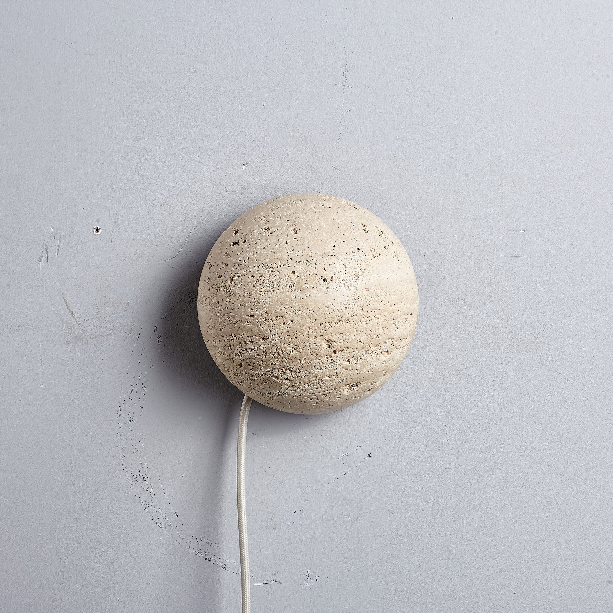 Beige Natural Travertine Marble  Wall Lamp 60109-W1 -  Wall Lamps - ebarza Furniture UAE | Shop Modern Furniture in Abu Dhabi & Dubai - مفروشات ايبازرا في الامارات | تسوق اثاث عصري وديكورات مميزة في دبي وابوظبي