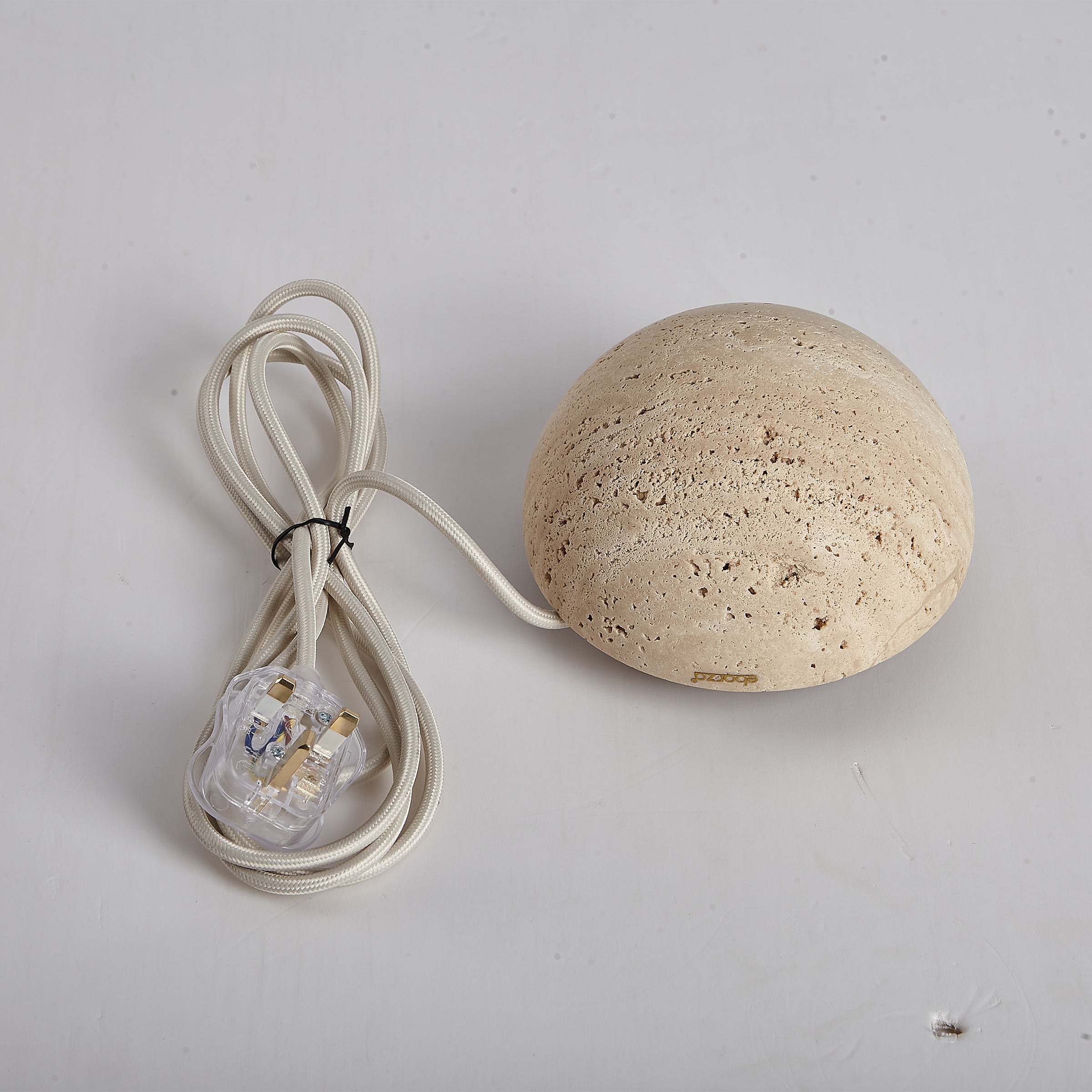 Beige Natural Travertine Marble  Wall Lamp 60109-W1 -  Wall Lamps - ebarza Furniture UAE | Shop Modern Furniture in Abu Dhabi & Dubai - مفروشات ايبازرا في الامارات | تسوق اثاث عصري وديكورات مميزة في دبي وابوظبي