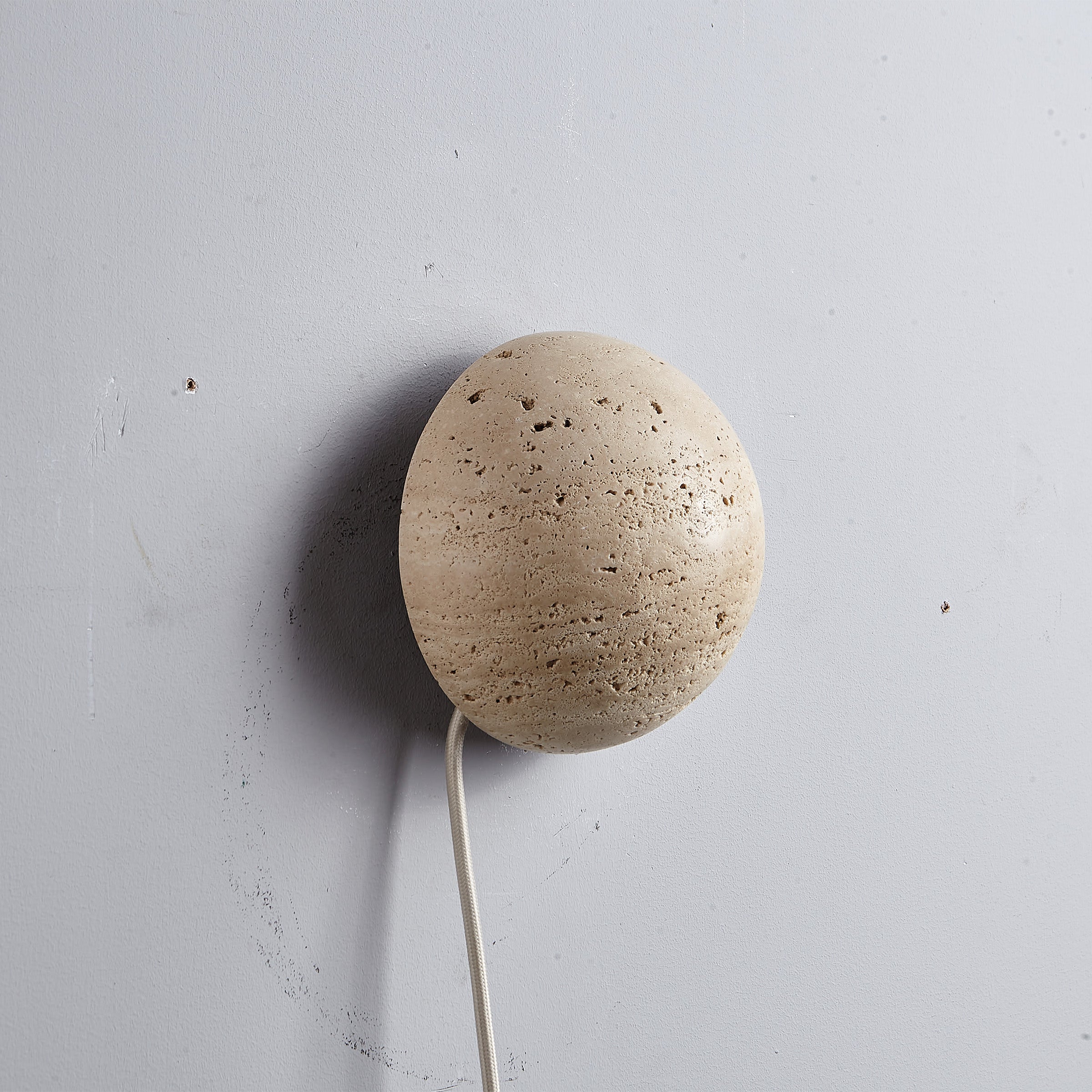 Beige Natural Travertine Marble  Wall Lamp 60109-W1 -  Wall Lamps - ebarza Furniture UAE | Shop Modern Furniture in Abu Dhabi & Dubai - مفروشات ايبازرا في الامارات | تسوق اثاث عصري وديكورات مميزة في دبي وابوظبي