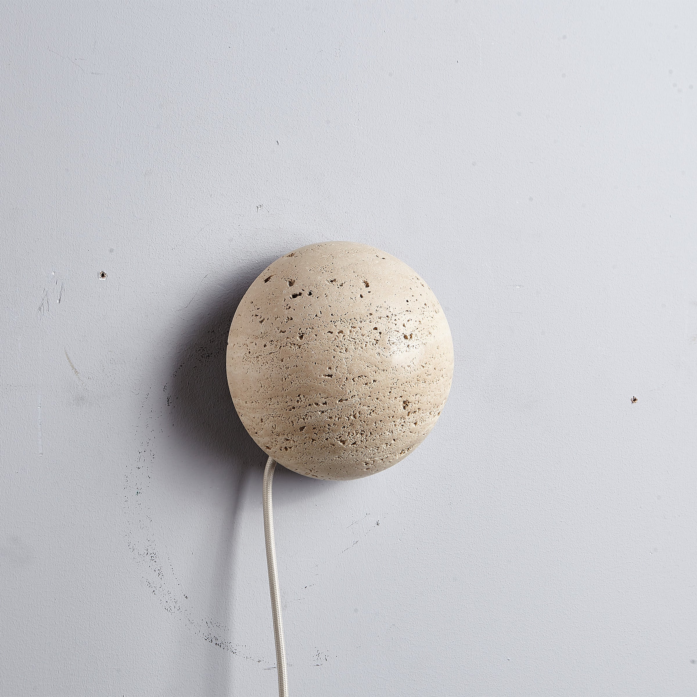 Beige Natural Travertine Marble  Wall Lamp 60109-W1 -  Wall Lamps - ebarza Furniture UAE | Shop Modern Furniture in Abu Dhabi & Dubai - مفروشات ايبازرا في الامارات | تسوق اثاث عصري وديكورات مميزة في دبي وابوظبي