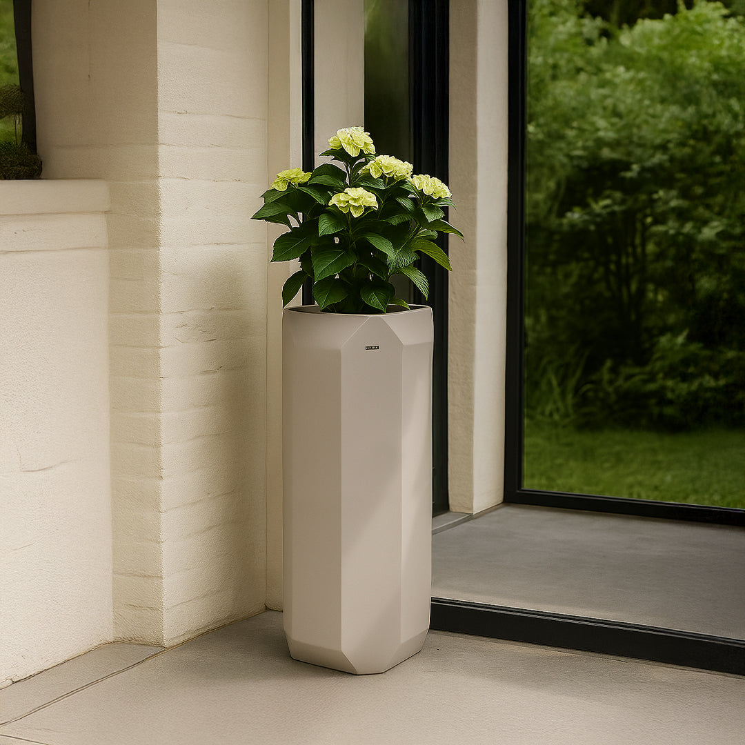 Beige Planter Box XK-4084A -  Planter Boxes - ebarza Furniture UAE | Shop Modern Furniture in Abu Dhabi & Dubai - مفروشات ايبازرا في الامارات | تسوق اثاث عصري وديكورات مميزة في دبي وابوظبي