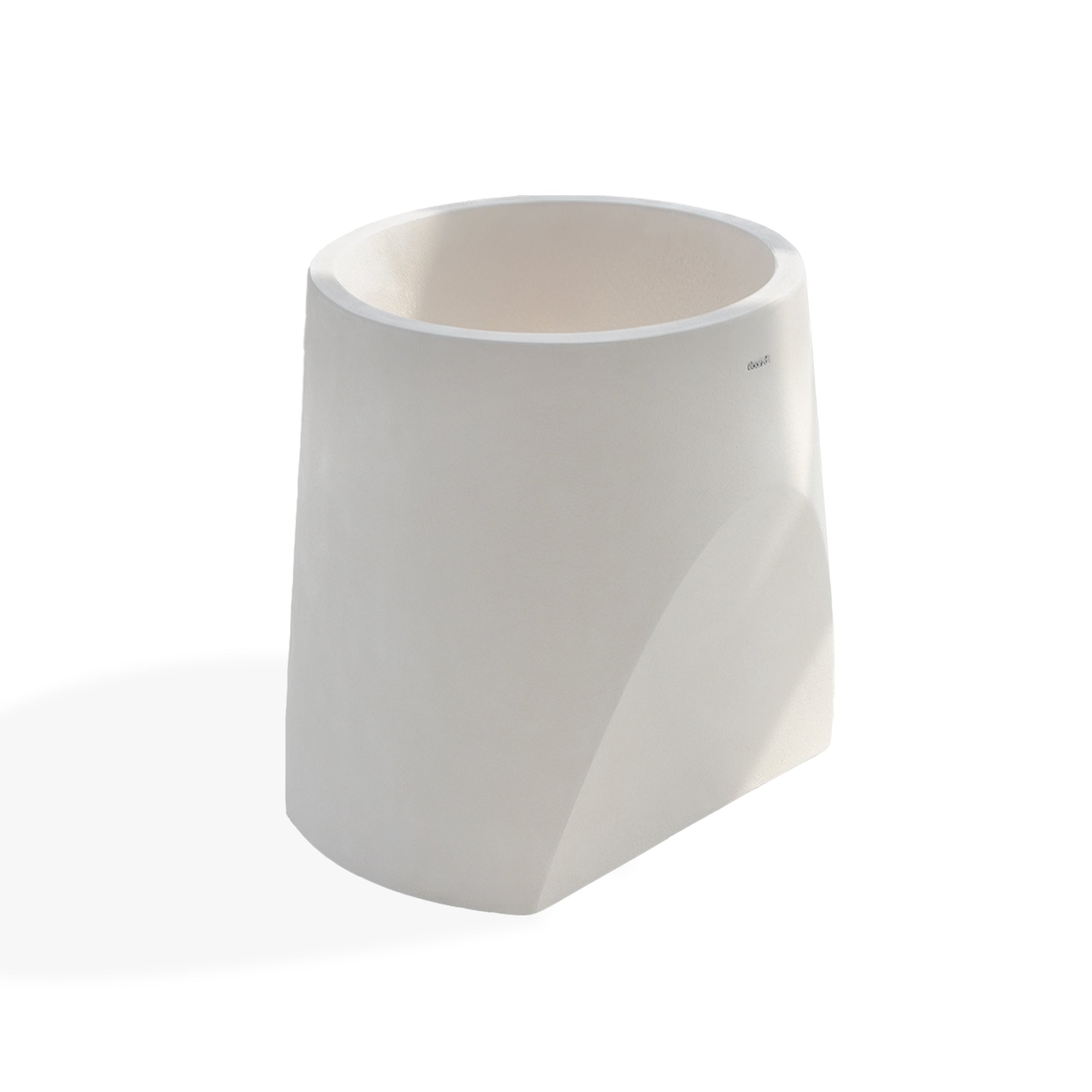 Beige BEACON planter box XK-4085A made of durable material, suitable for outdoor gardening and decorative plant displays.