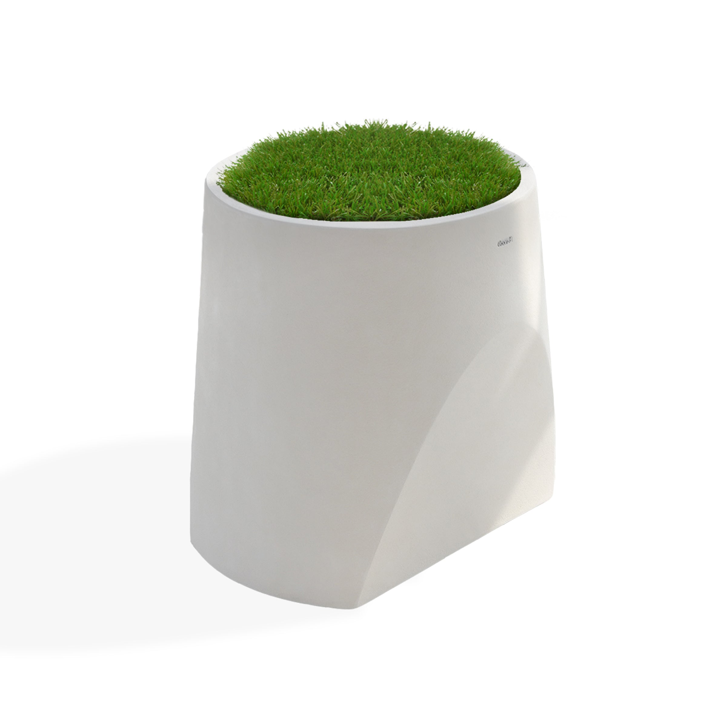 Beige BEACON XK-4085A planter box made of durable material, ideal for outdoor or indoor garden decor.