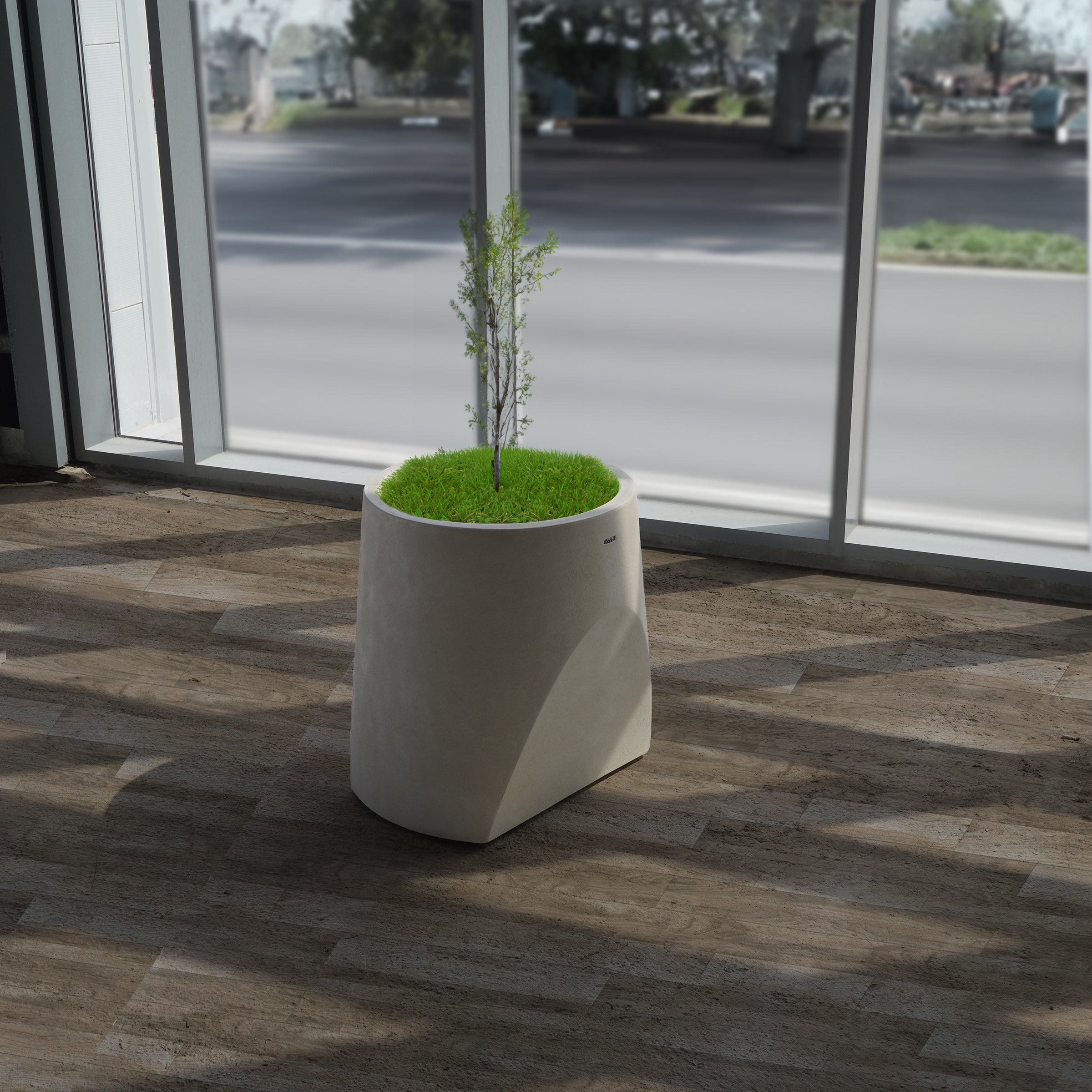 Beige Planter Box XK-4085A -  Planter Boxes - ebarza Furniture UAE | Shop Modern Furniture in Abu Dhabi & Dubai - مفروشات ايبازرا في الامارات | تسوق اثاث عصري وديكورات مميزة في دبي وابوظبي