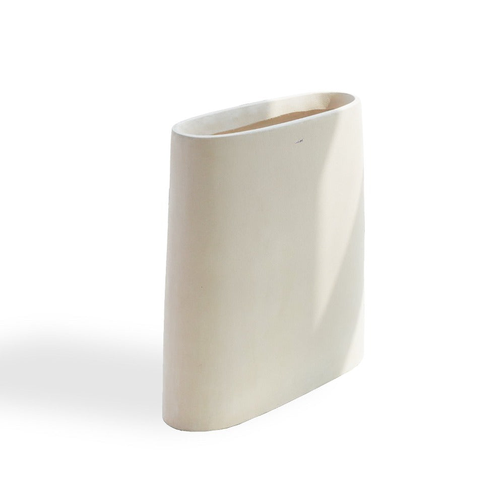 Beige BEACON XK-4087A planter box made of durable material, ideal for outdoor or indoor plant display.