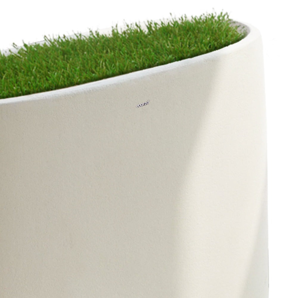 Beige BEACON planter box XK-4087A made of durable material, rectangular shape with smooth finish for outdoor or indoor gardening.
