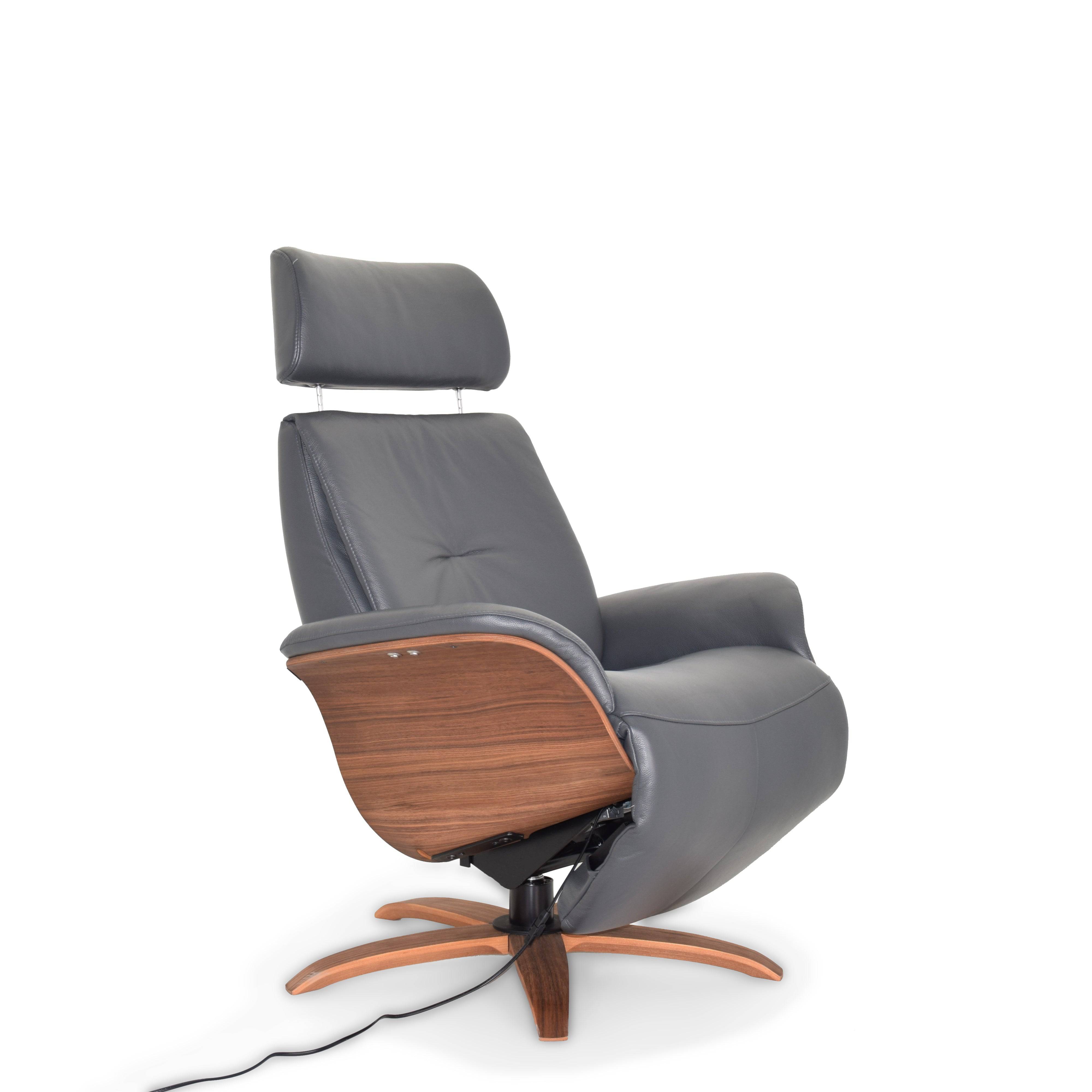 Display Item - Benz Relaxing Swivel And Electric Grey Recliner Lounge Chair  Hkp-7608MfelNakheel -  USED ITEM | قطعة من المعرض - بينز كرسي استرخاء دوار وكهربائي - ebarza Furniture UAE | Shop Modern Furniture in Abu Dhabi & Dubai - مفروشات ايبازرا في الامارات | تسوق اثاث عصري وديكورات مميزة في دبي وابوظبي