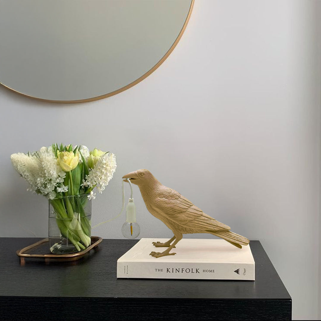 Bird Brown Table Light by BEACON, a stylish desk lamp with a bird-themed design and warm brown finish for home or office use.