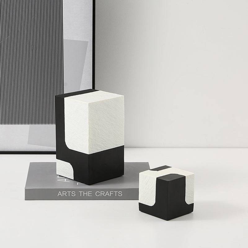 Black And White Stone Block A Fc-Sz21108A -  Home Decor Figurines | ديكور كتلة الحجر الأسود والأبيض - ebarza Furniture UAE | Shop Modern Furniture in Abu Dhabi & Dubai - مفروشات ايبازرا في الامارات | تسوق اثاث عصري وديكورات مميزة في دبي وابوظبي