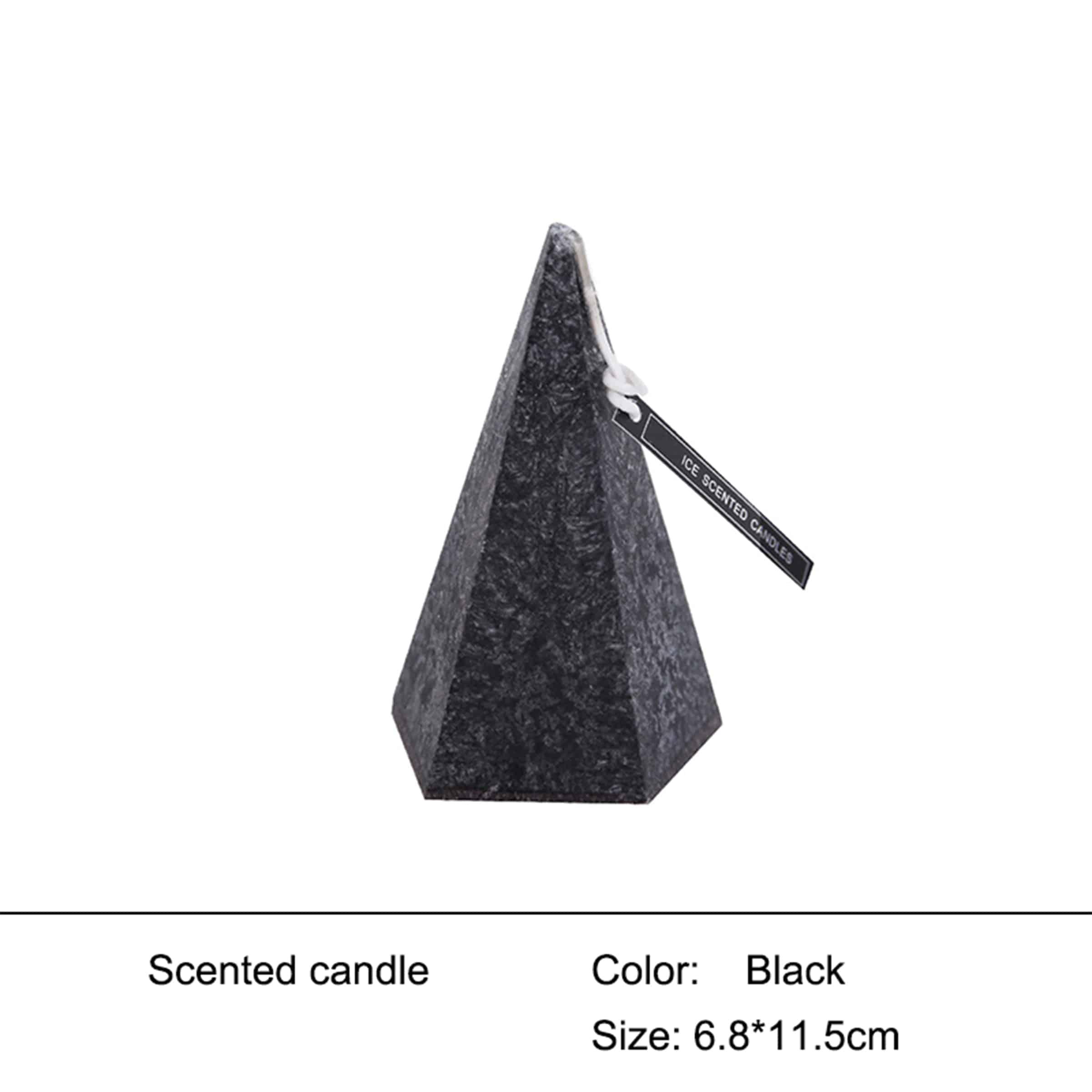 Black Decorative Candle Fc-Xy2001D -  Candles | شمعة الهرم السوداء - ebarza Furniture UAE | Shop Modern Furniture in Abu Dhabi & Dubai - مفروشات ايبازرا في الامارات | تسوق اثاث عصري وديكورات مميزة في دبي وابوظبي