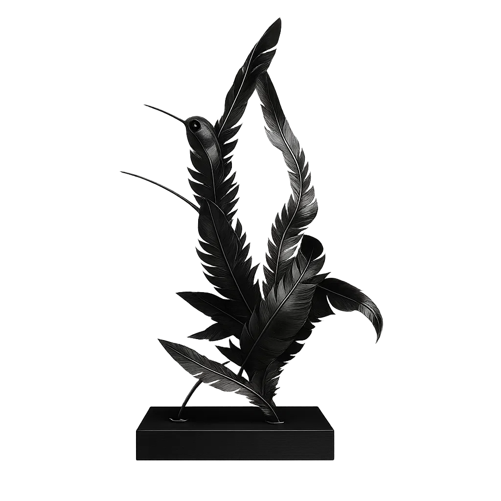 Black Eagle Handcrafted Stainless Steel Artwork Bj2020006 - Black -  Artwork - ebarza Furniture UAE | Shop Modern Furniture in Abu Dhabi & Dubai - مفروشات ايبازرا في الامارات | تسوق اثاث عصري وديكورات مميزة في دبي وابوظبي