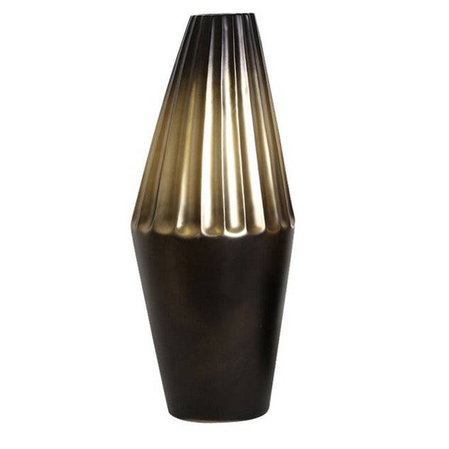 Black Gold Bottle-A Fa-D1943A -  Vases | مزهريه باللون الاسود و الذهبي - ebarza Furniture UAE | Shop Modern Furniture in Abu Dhabi & Dubai - مفروشات ايبازرا في الامارات | تسوق اثاث عصري وديكورات مميزة في دبي وابوظبي