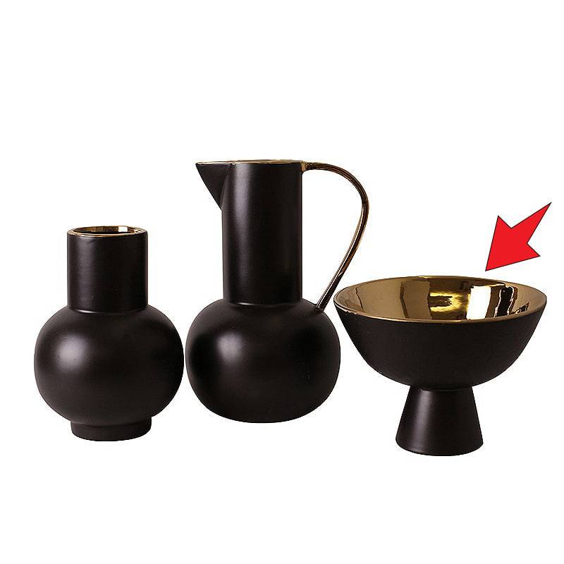 Black Gold Bowl Fa-D2084C -  Bowls | وعاء من الذهبي و الأسود - ebarza Furniture UAE | Shop Modern Furniture in Abu Dhabi & Dubai - مفروشات ايبازرا في الامارات | تسوق اثاث عصري وديكورات مميزة في دبي وابوظبي