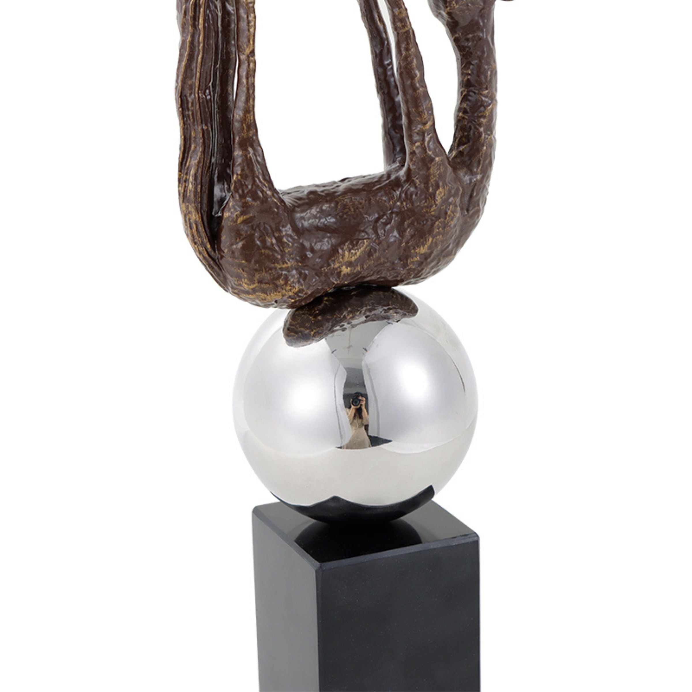 Black and golden horse figurine from BEACON home decor collection, detailed decorative horse sculpture for interior decor.