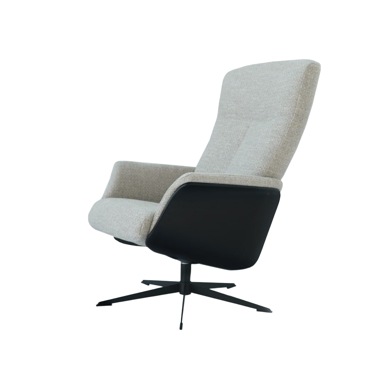 Black leather Swivel Lounge Chair SL-HJ3461 -  Lounge Chairs - ebarza Furniture UAE | Shop Modern Furniture in Abu Dhabi & Dubai - مفروشات ايبازرا في الامارات | تسوق اثاث عصري وديكورات مميزة في دبي وابوظبي