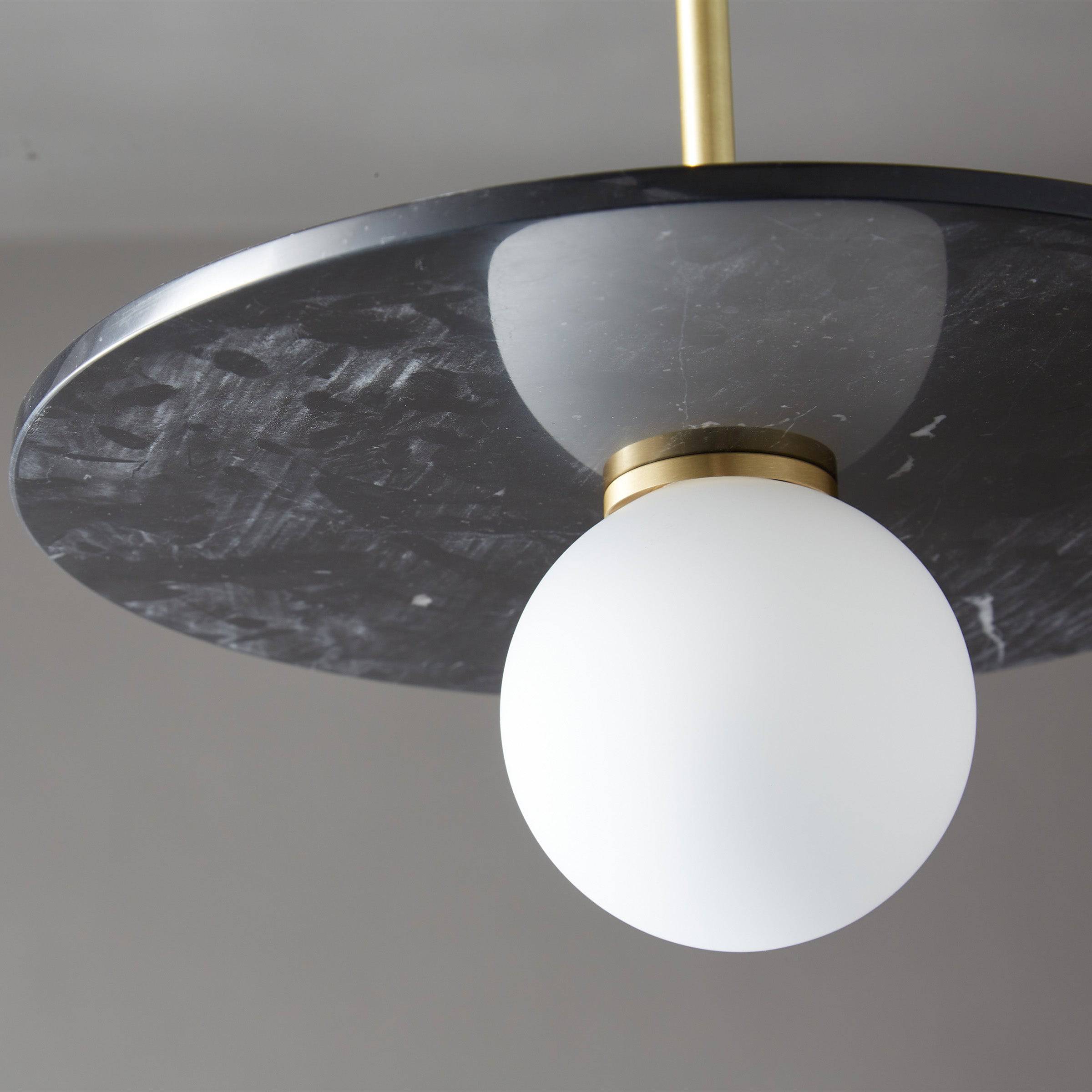 Black Marble Pendant Lamp  7703S1-Bk -  Pendant Lamps - ebarza Furniture UAE | Shop Modern Furniture in Abu Dhabi & Dubai - مفروشات ايبازرا في الامارات | تسوق اثاث عصري وديكورات مميزة في دبي وابوظبي