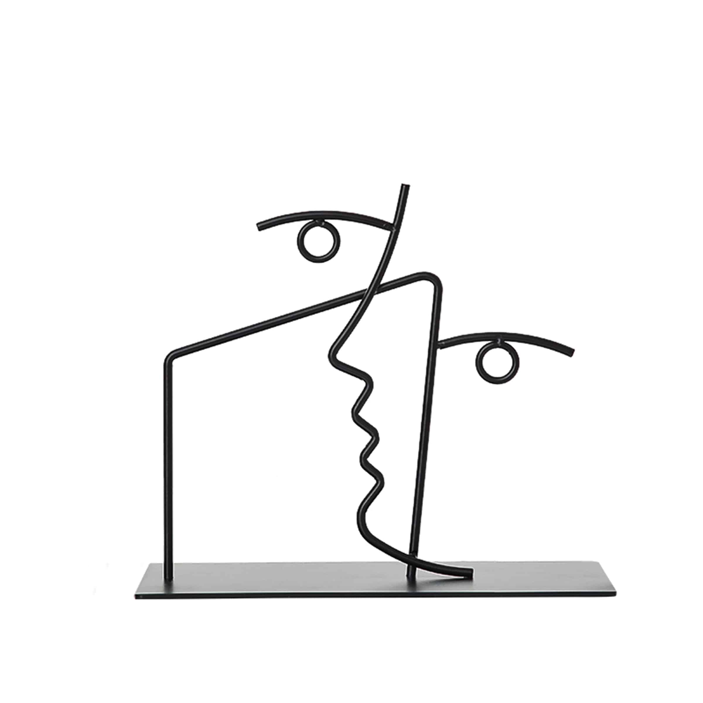Black Metal Linear Sculpture Fc-W2117C -  Home Decor Figurines | ديكور معدني الخطي الأسود - ebarza Furniture UAE | Shop Modern Furniture in Abu Dhabi & Dubai - مفروشات ايبازرا في الامارات | تسوق اثاث عصري وديكورات مميزة في دبي وابوظبي