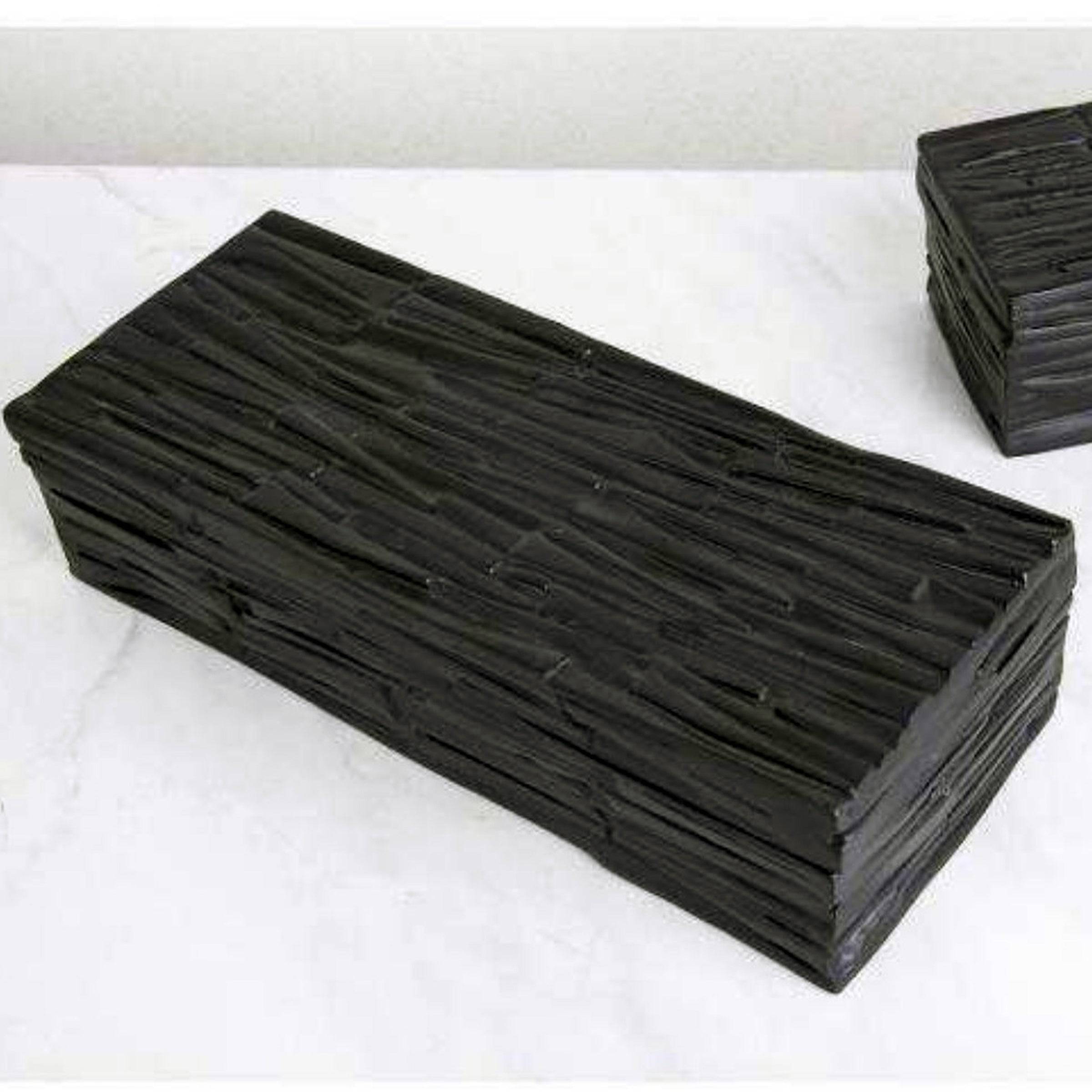 Black Resin Decorative Box-A Fc-Sz2023A -  Decorative Boxes | صندوق ديكور من الراتينج الأسود - ebarza Furniture UAE | Shop Modern Furniture in Abu Dhabi & Dubai - مفروشات ايبازرا في الامارات | تسوق اثاث عصري وديكورات مميزة في دبي وابوظبي
