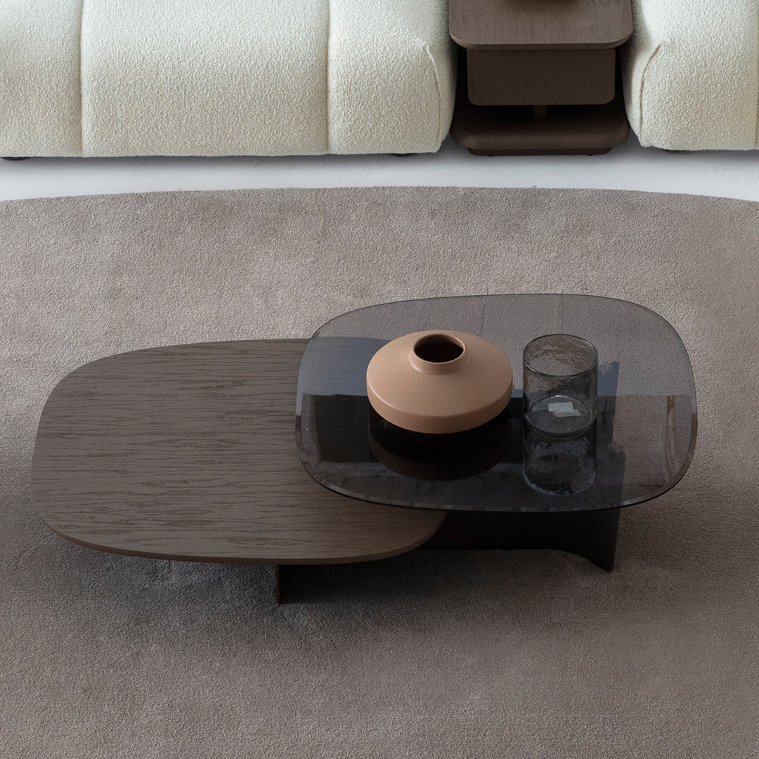 HOMAGE KOLTUK Bold Middle Coffee Table HM-B/CT013 with sleek modern design, dark wooden finish, and sturdy rectangular shape.
