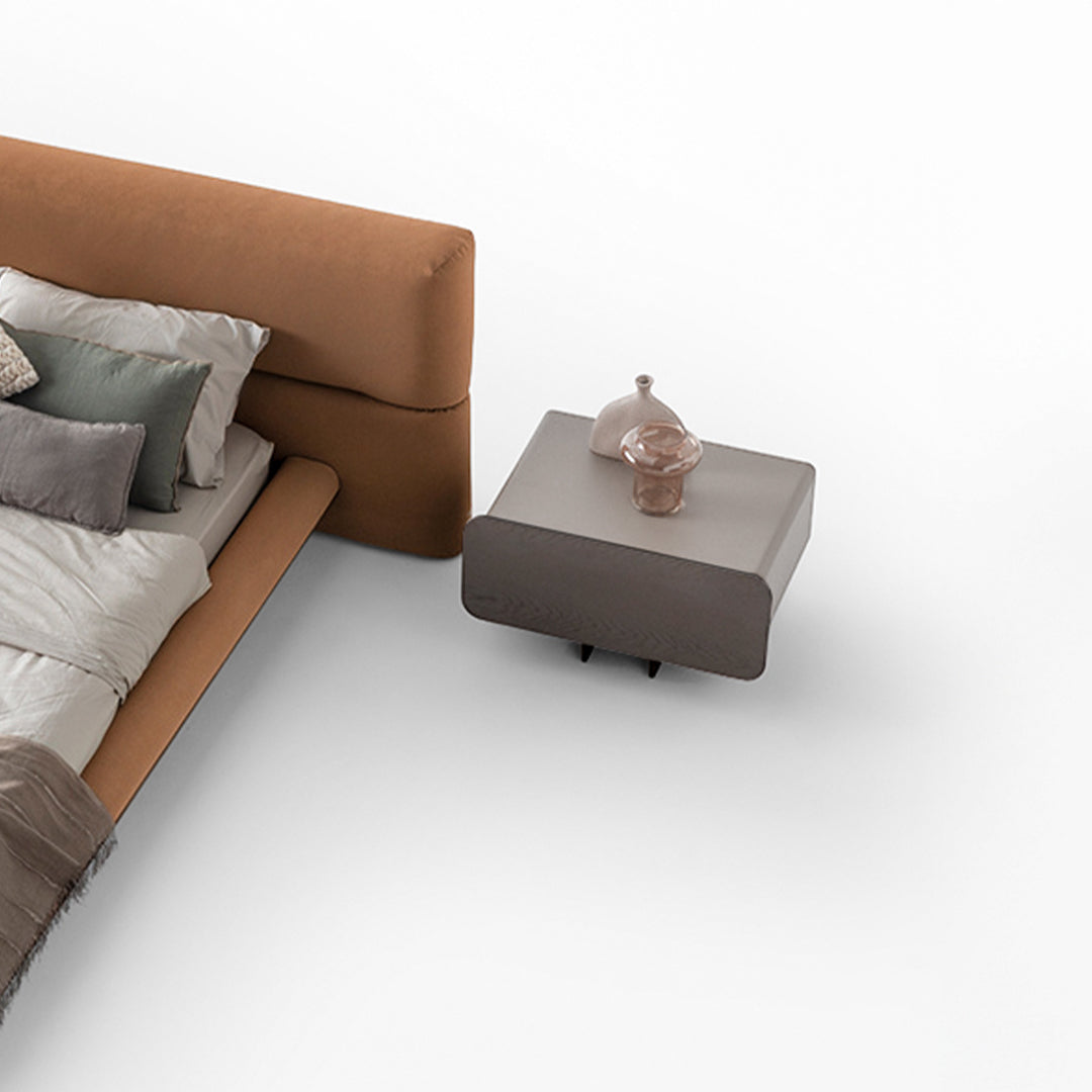 HOMAGE KOLTUK Bold Nightstand HM-B/NS014 bed side table with sleek design and modern finish, featuring a single drawer and open shelf.