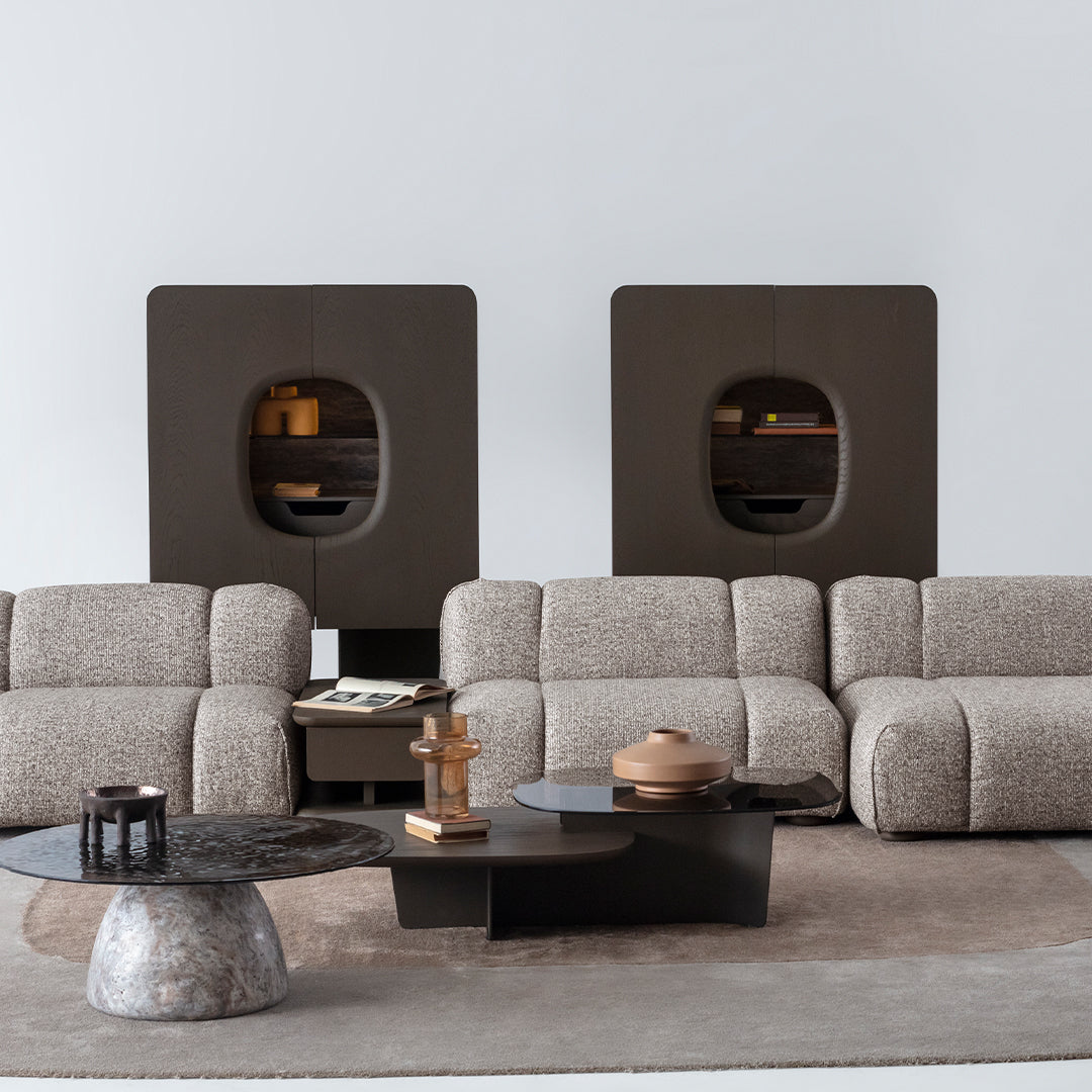 HOMAGE KOLTUK bold showcase cabinet HM-B/CABINET015 with sleek design and storage shelves, ideal for modern living spaces