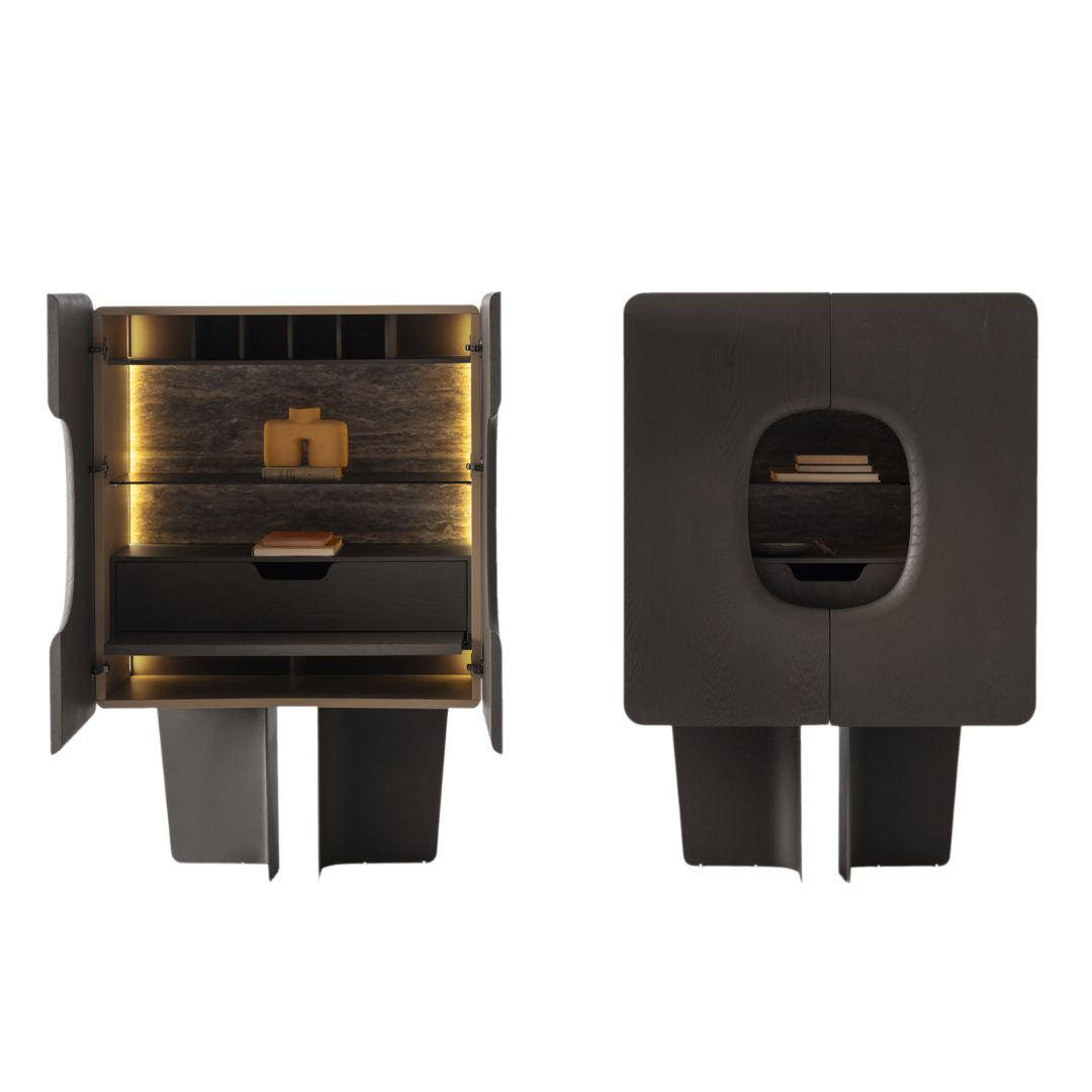HOMAGE KOLTUK bold showcase cabinet HM-B/CABINET015 with sleek design and ample storage, shown in a modern interior setting.